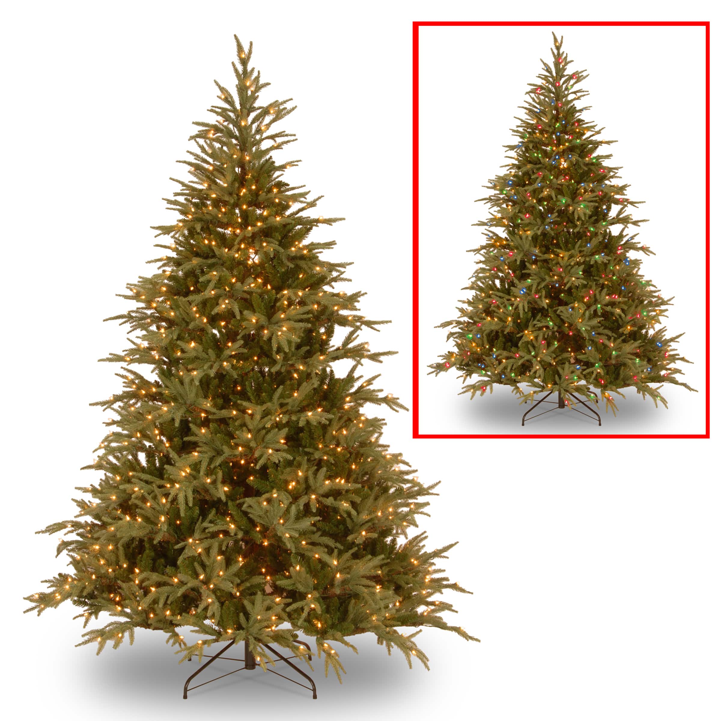 6ft. Pre-Lit Frasier Grande Artificial Christmas Tree, Dual Color® LED Lights