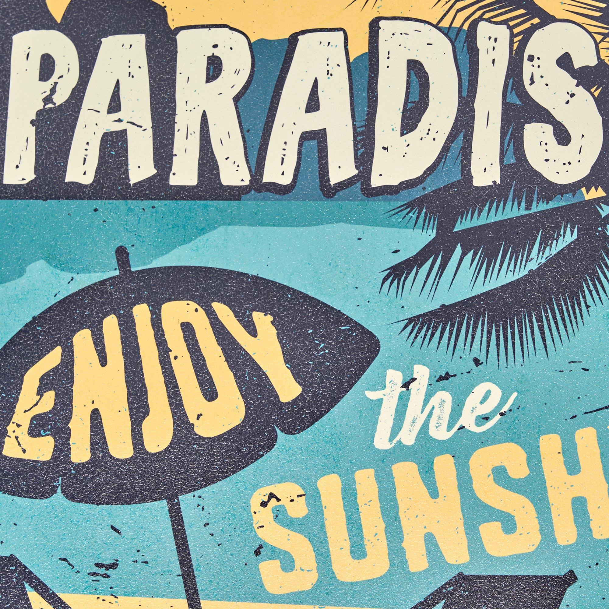 American Art Decor Escape to Paradise Round MDF Wall Plaque - 20" x 20" x 0.35"