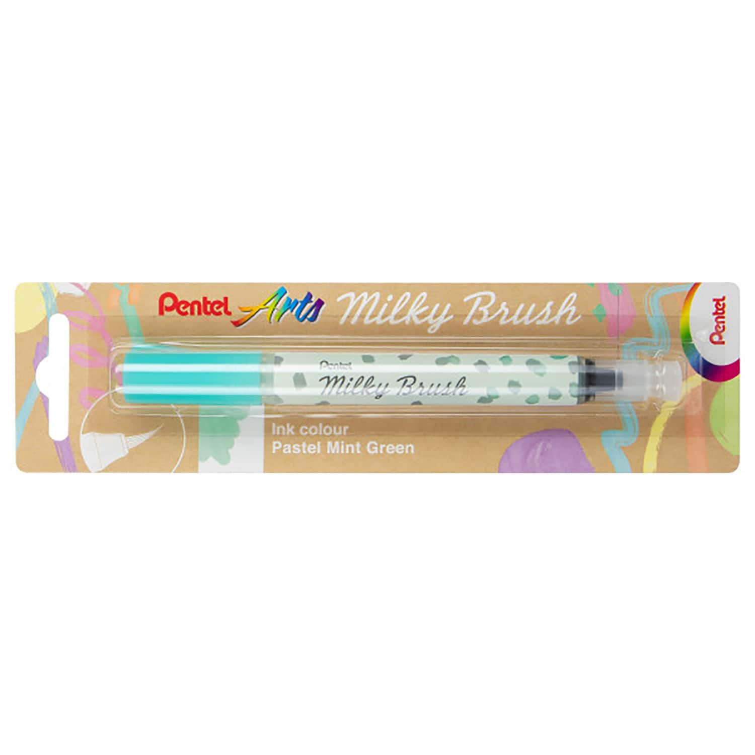 Pentel® Milky Brush Pen with Pastel Mint Green Ink