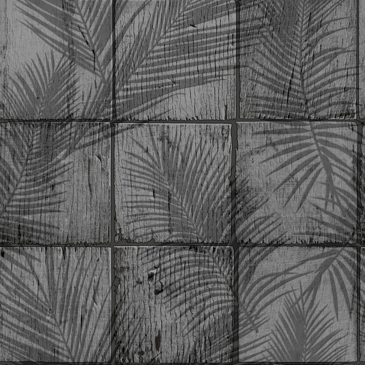 Designs Direct Rustic Palm Shadow Tile Wallpaper