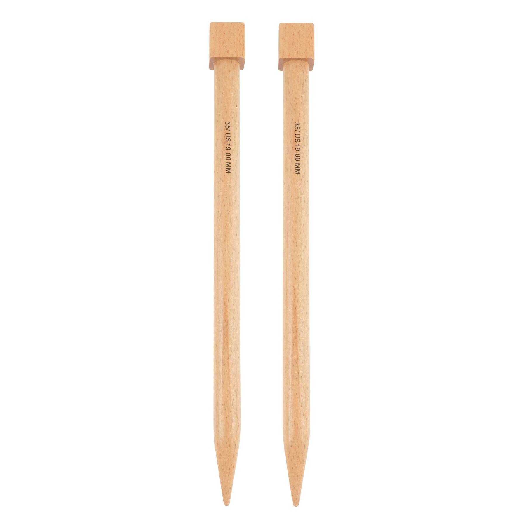 14" Jumbo Wood Knitting Needles by Loops & Threads®