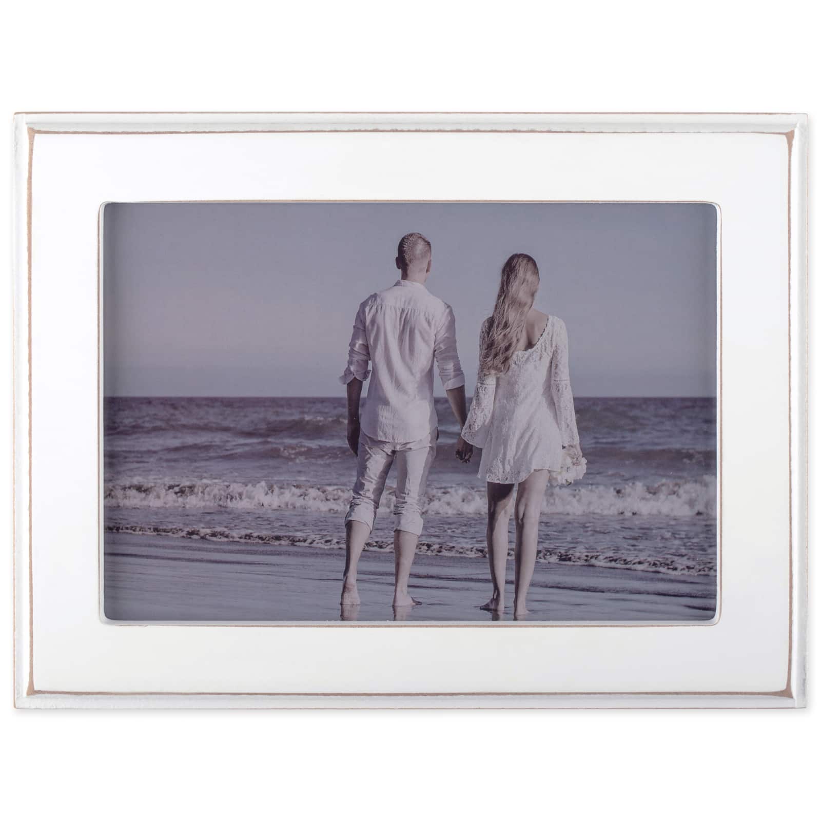 DII® Vintage White Shiplap 5" x 7" Picture Frame