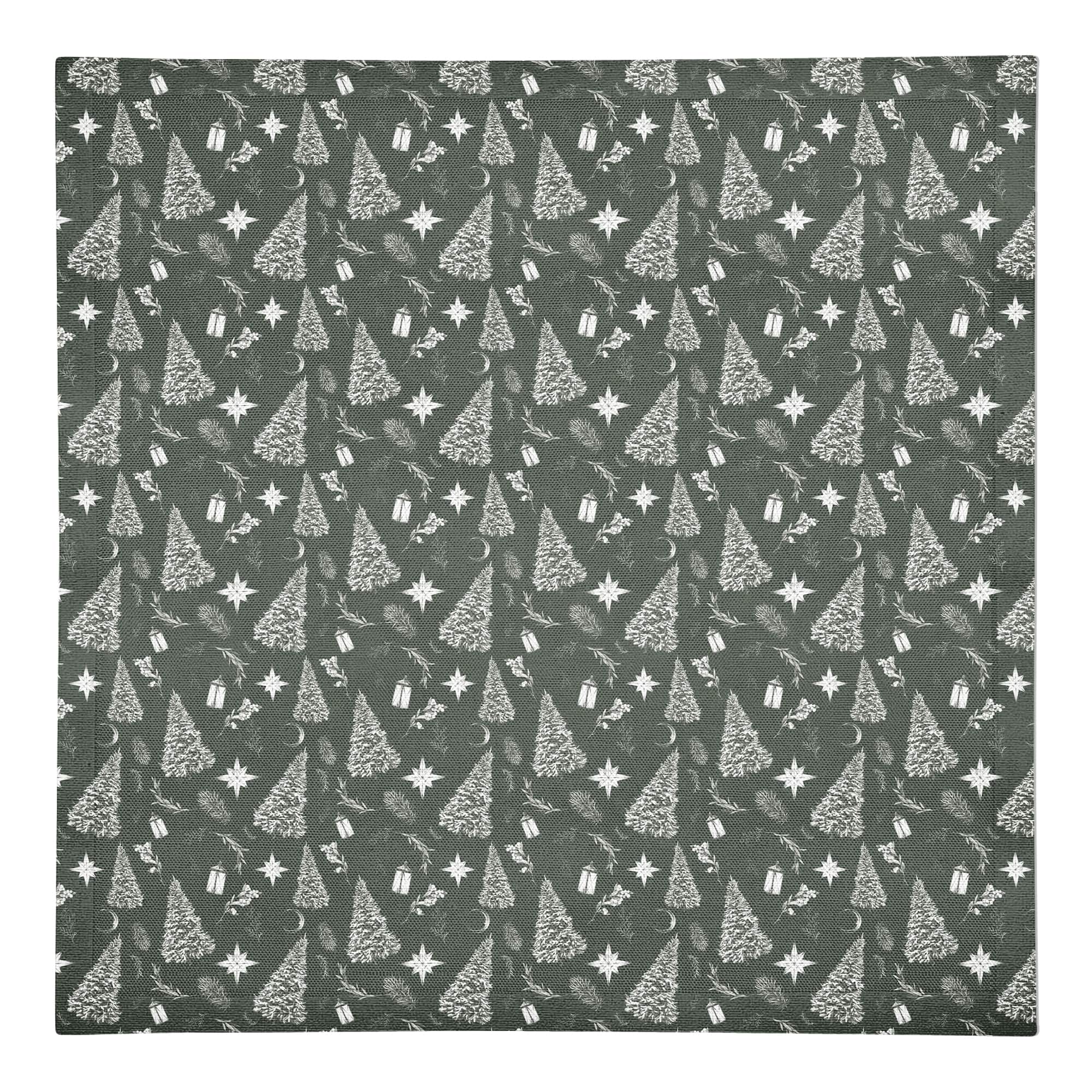 Designs Direct Sage Christmas 10" x 10" Cotton Twill Napkin
