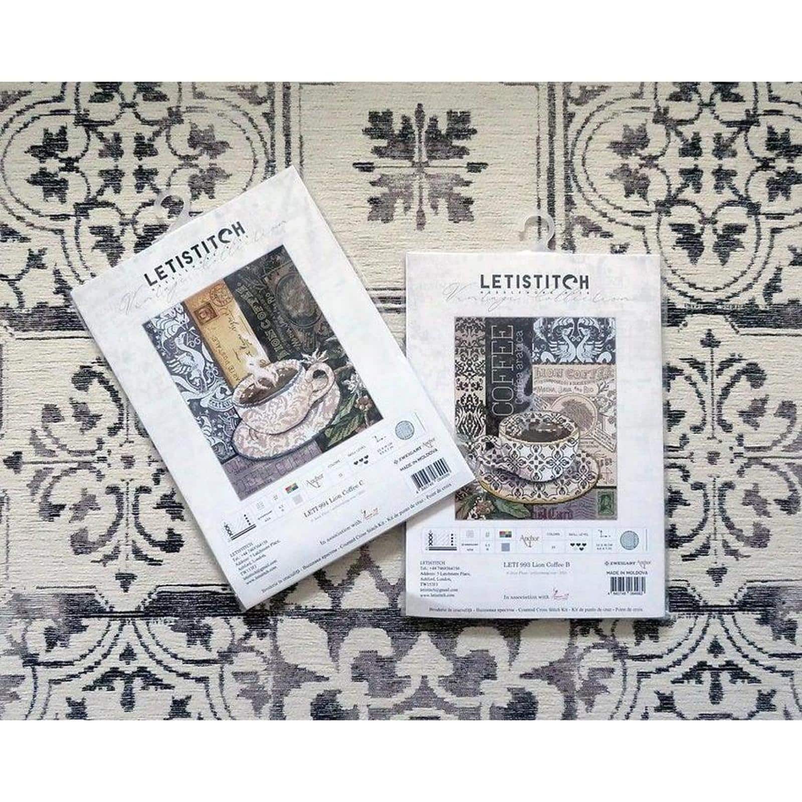 Letistitch Lion Coffee B Counted Cross Stitch Kit