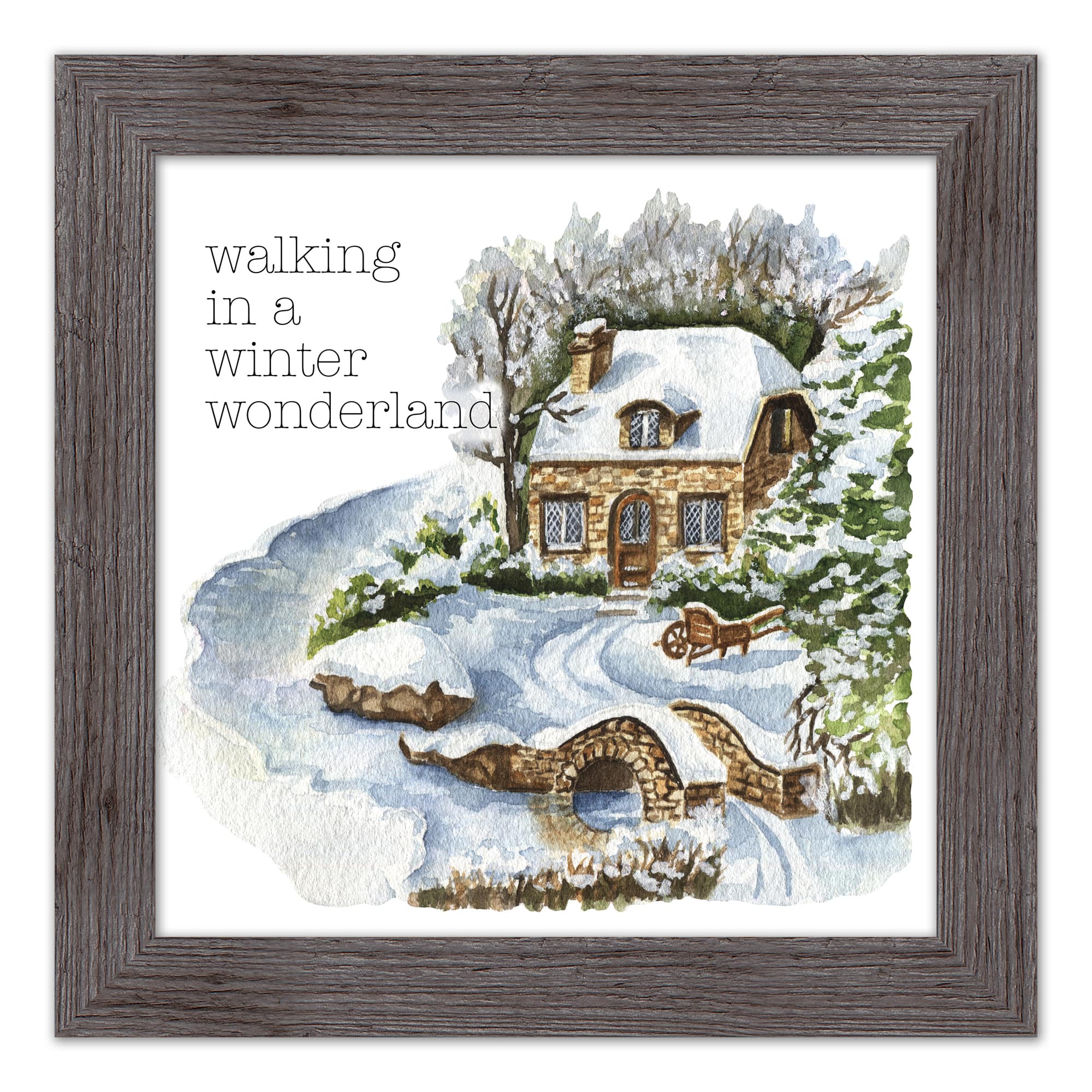 Walking in a Winter Wonderland Western Gray Framed Print