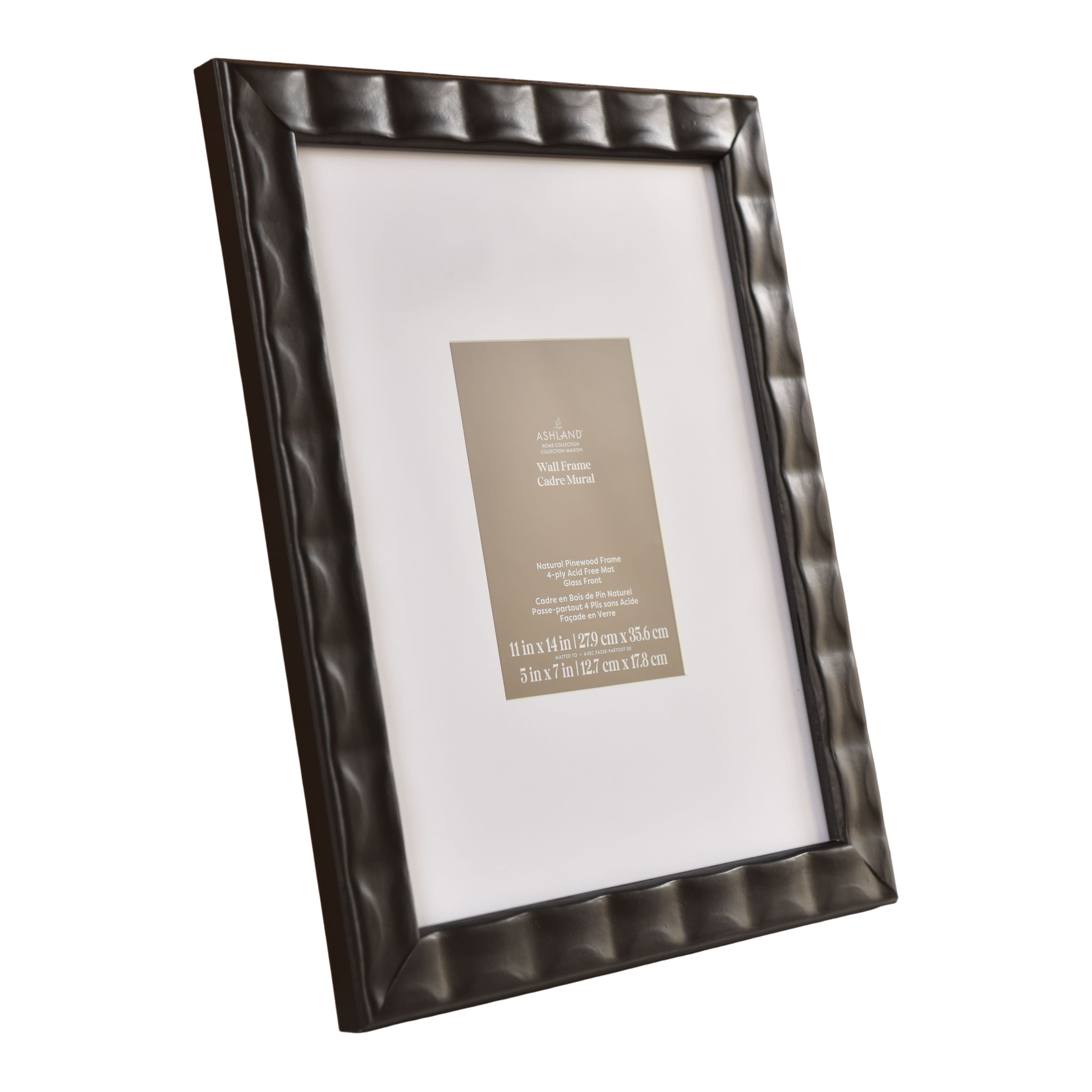 Home Black Ripple Matted Pinewood Wall Frame by Ashland®