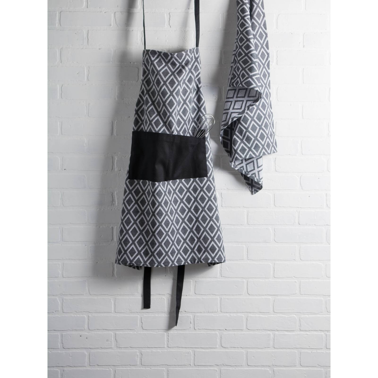 Black & White Diamond Chef Apron