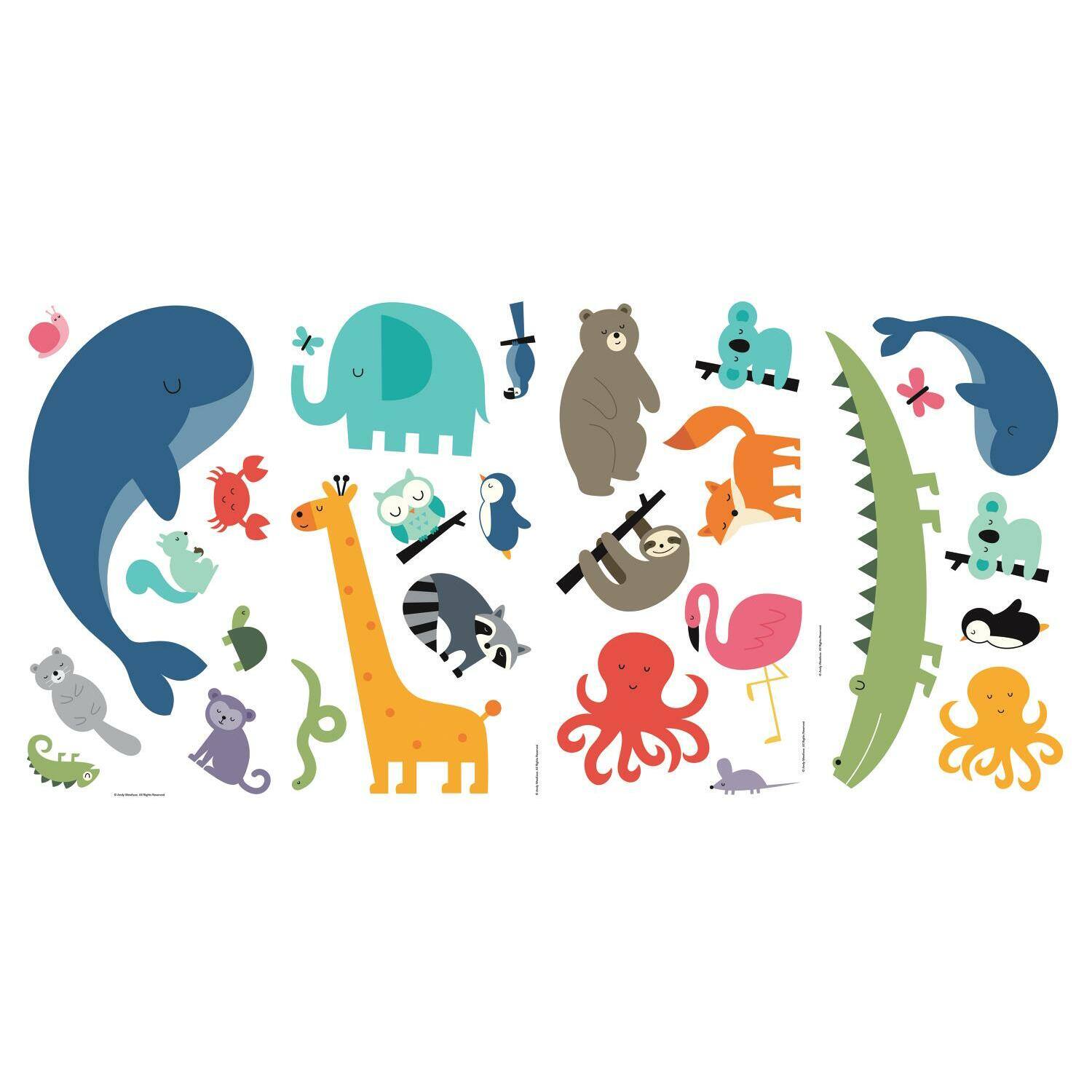 RoomMates We Are One Animal Peel & Stick Wall Decals