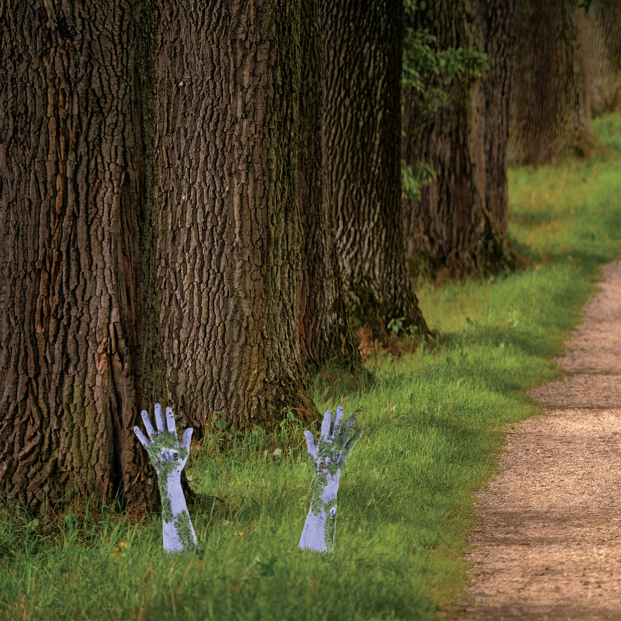 Beistle Zombie Hand Plastic Yard Stakes Set