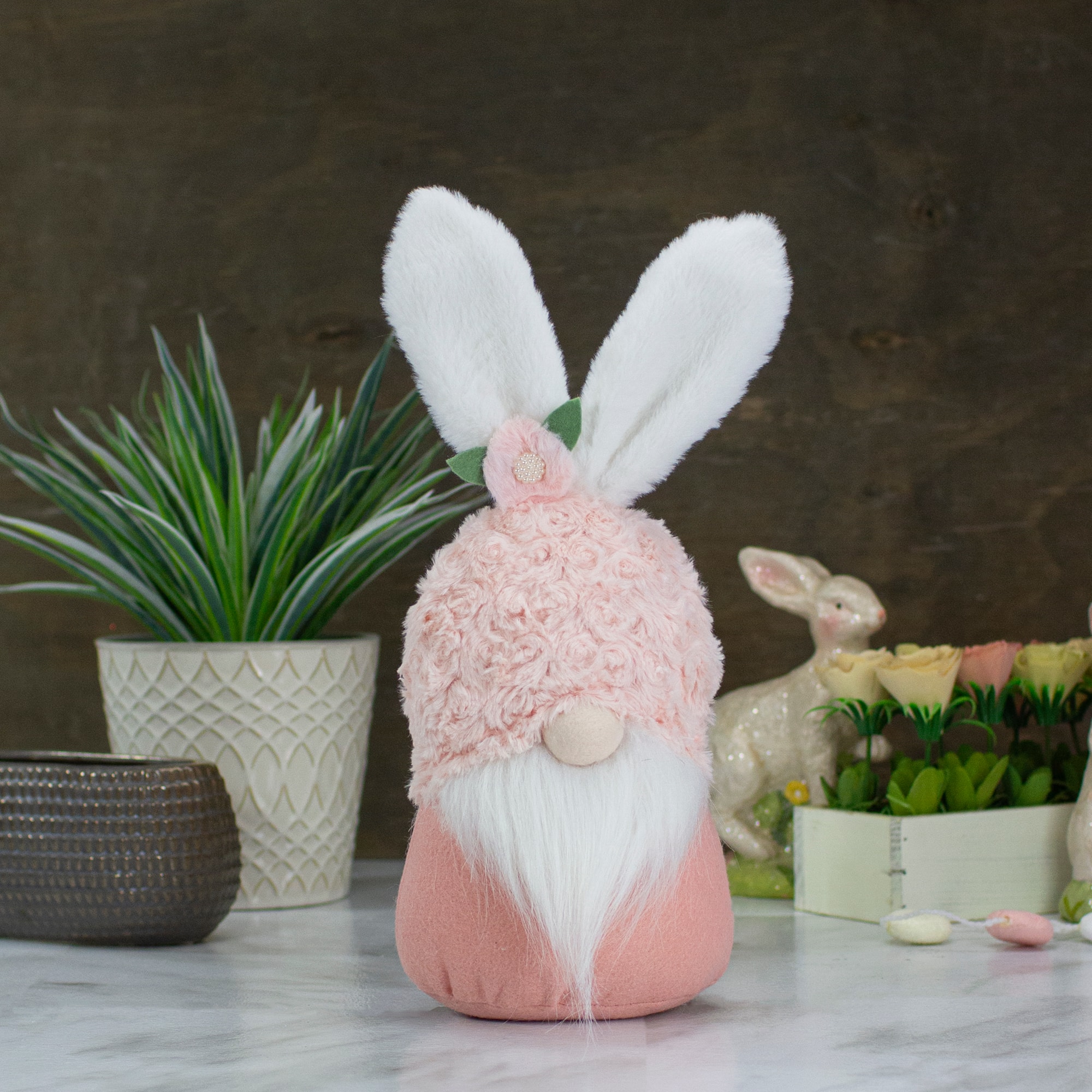 14" Easter & Spring Gnome Head with Bunny Ears