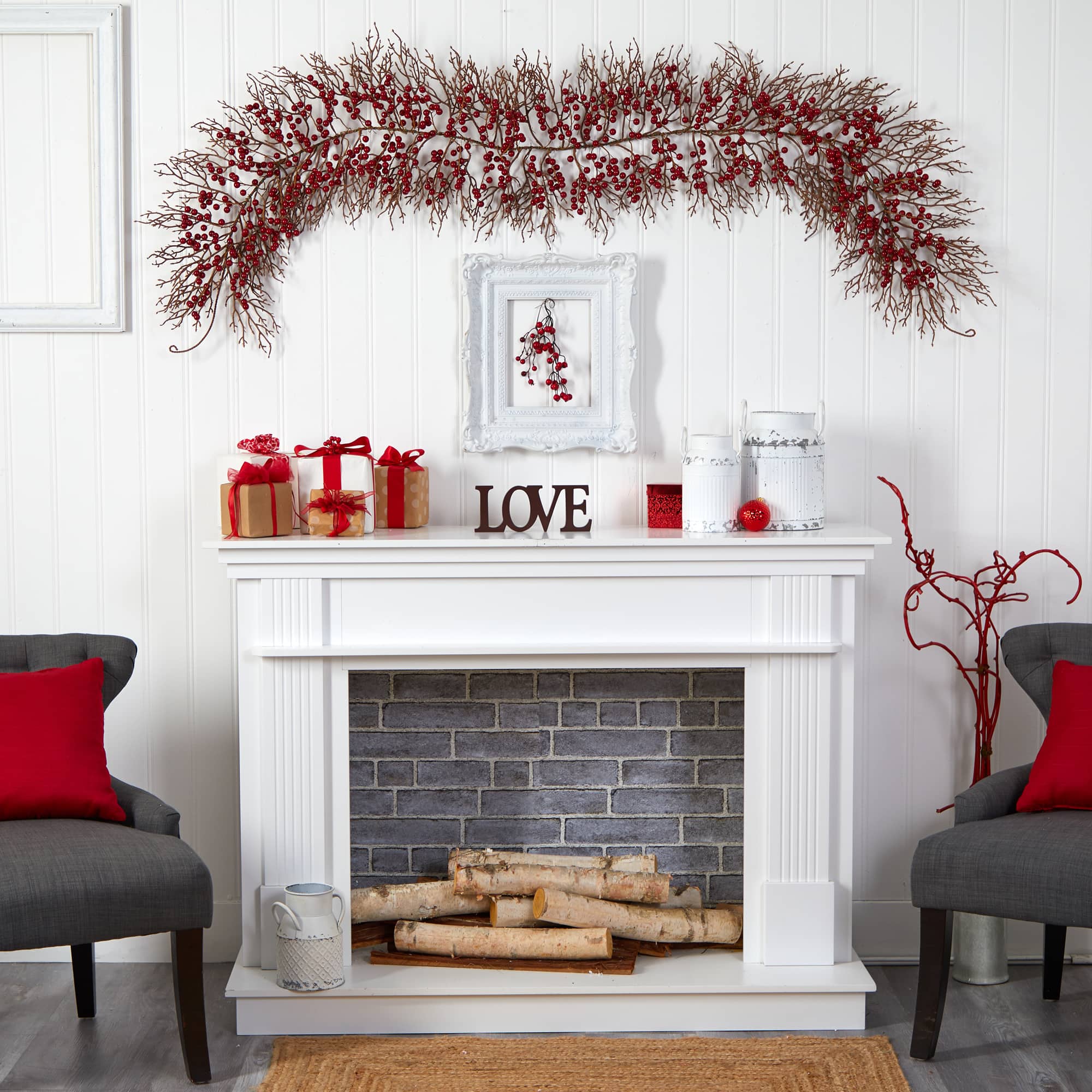 6ft. Red Berry Christmas Garland