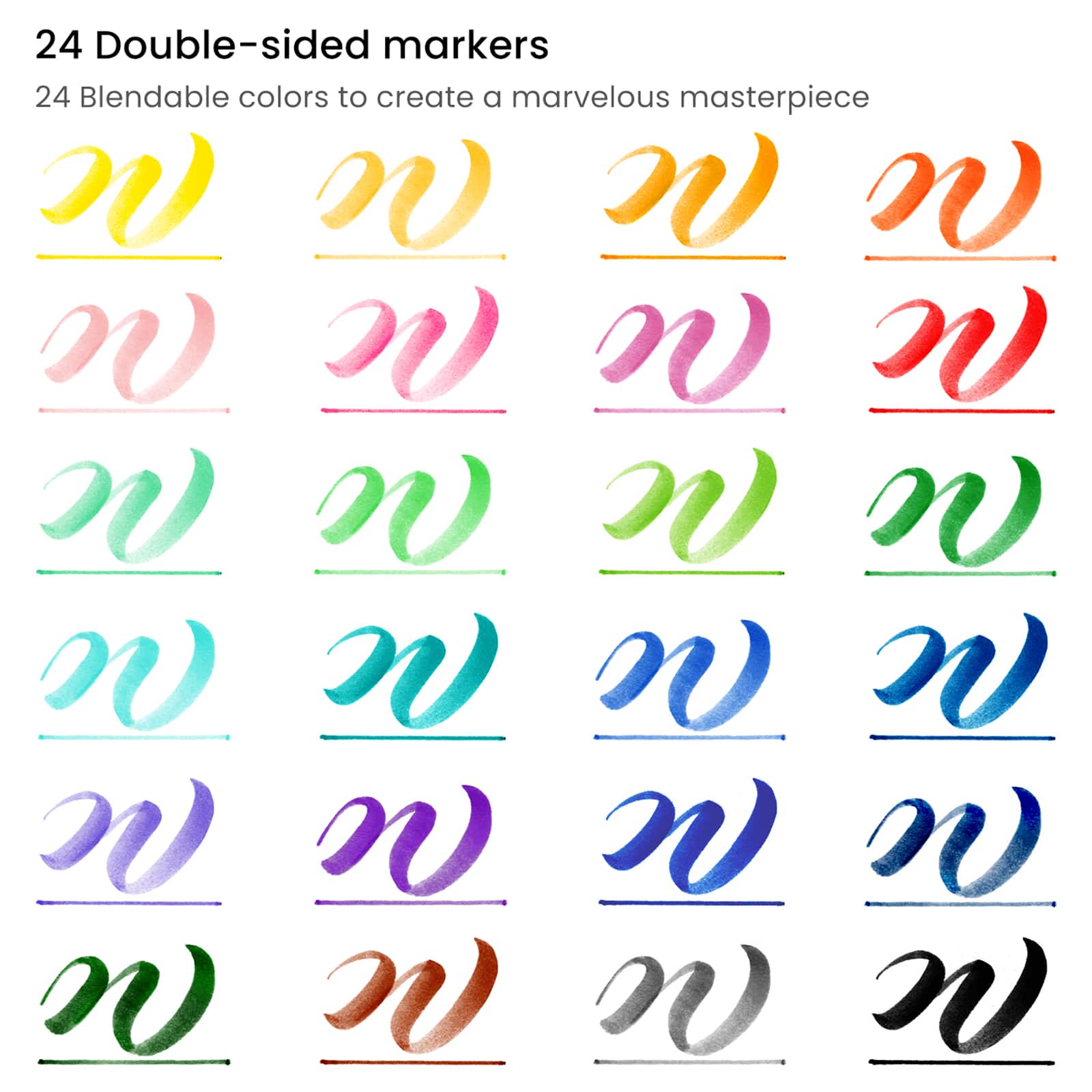 Arteza® Kids Washable Markers with Dual Tips, 24 ct.