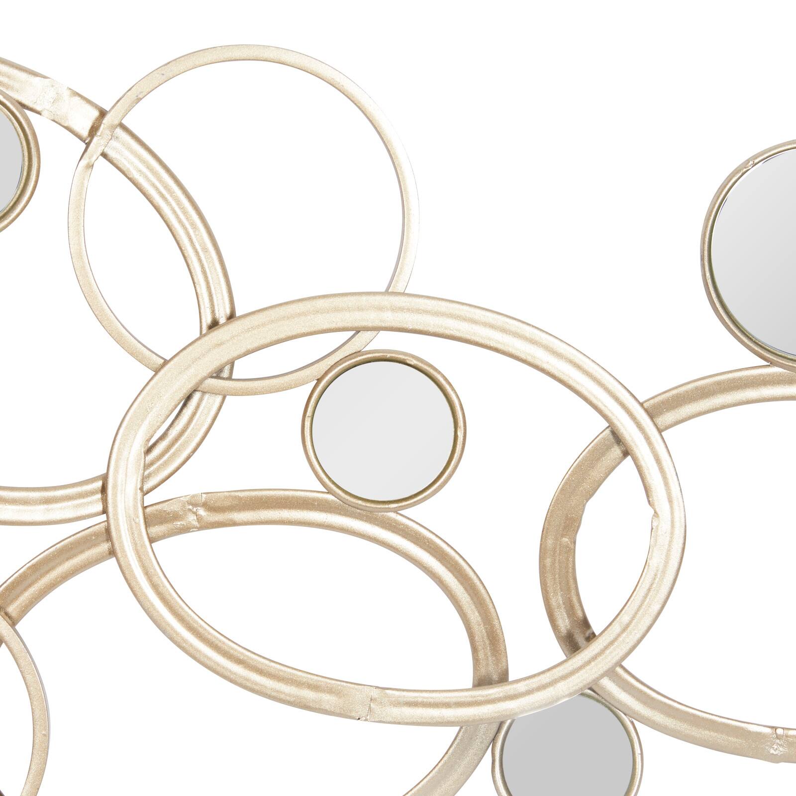 52" Gold Glam Abstract Metal Wall Décor