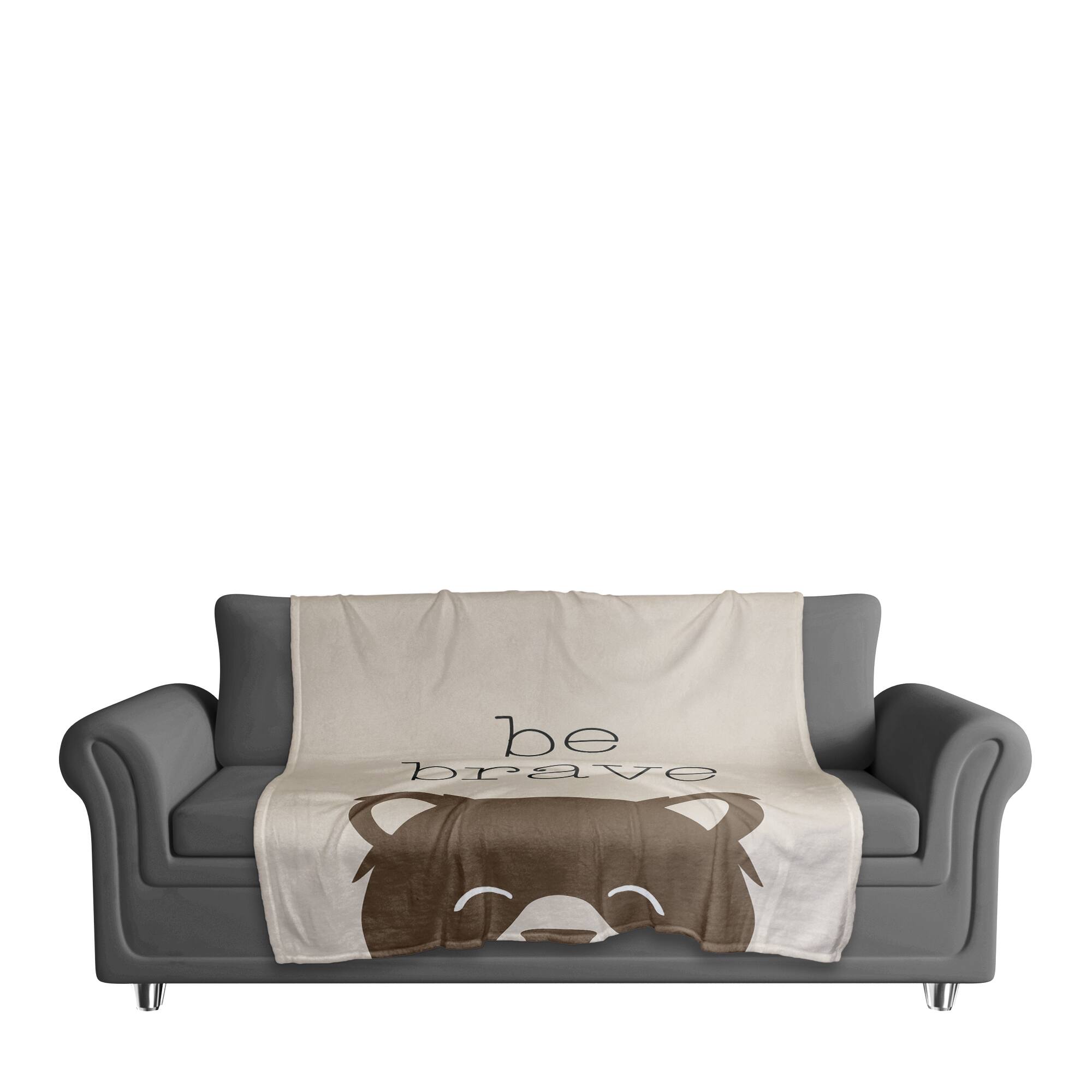 50" x 60" Be Brave Bear Coral Fleece Blanket