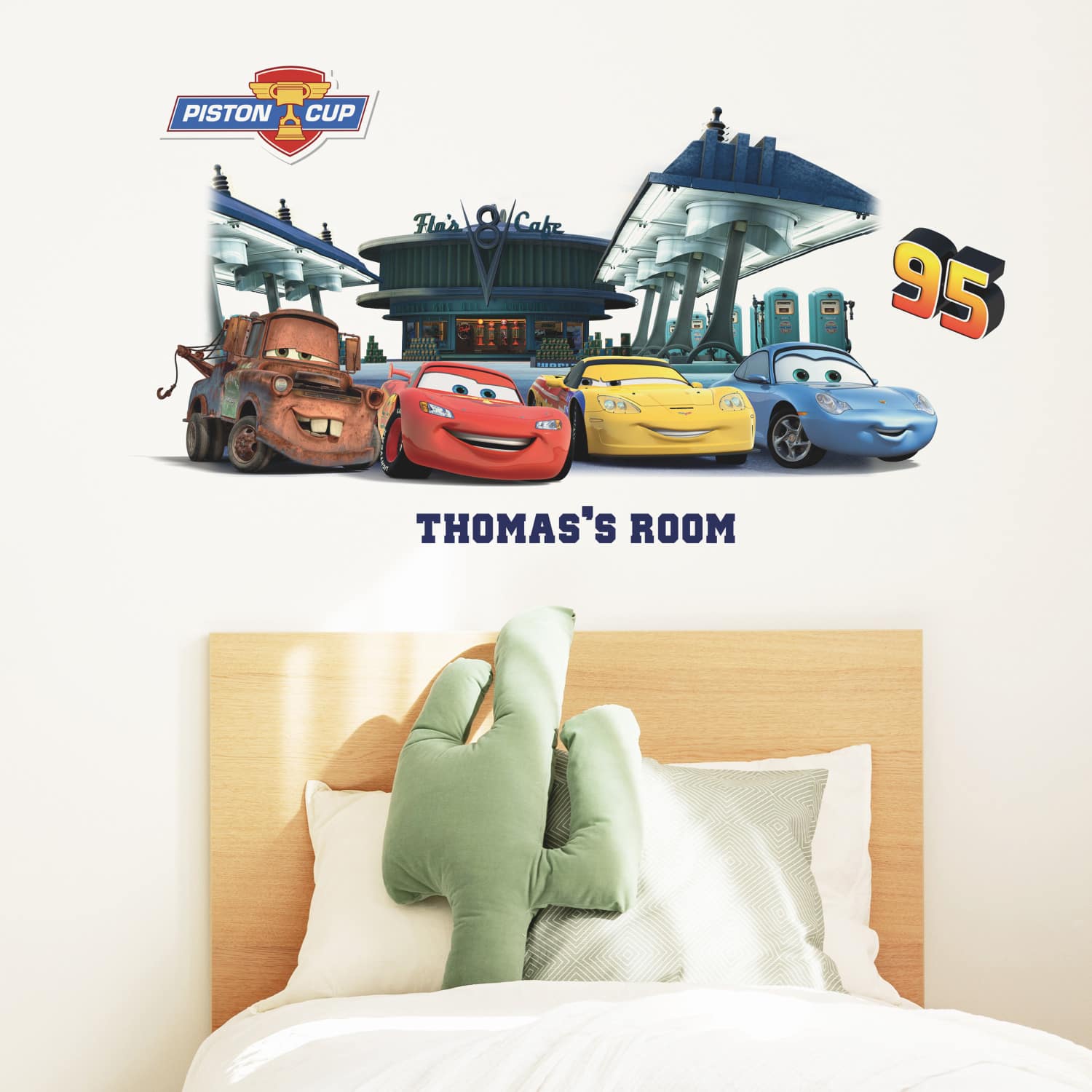 RoomMates Cars Peel & Stick Giant Wall Decal Set with Alphabet