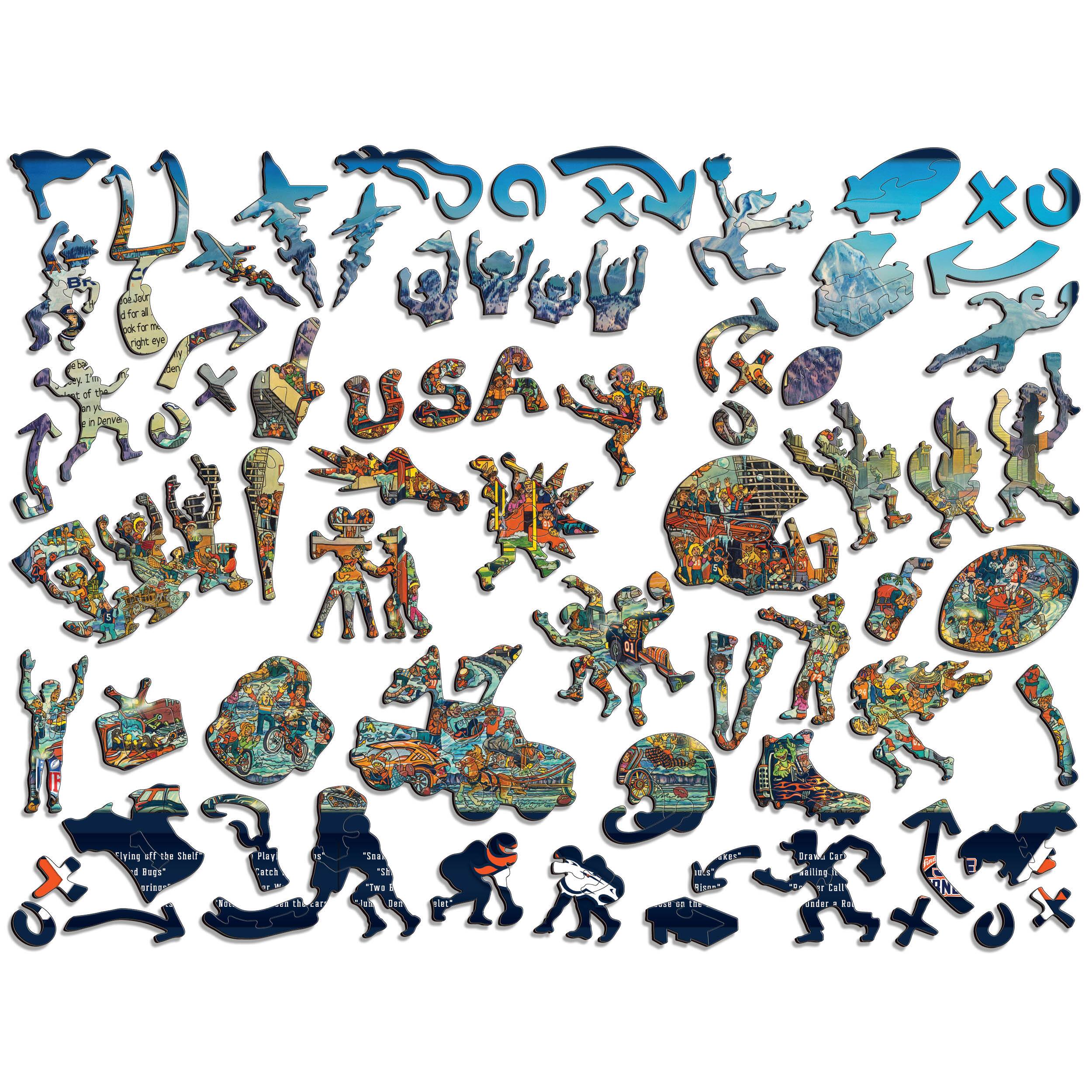 Joe Journeyman NFL Wooden Puzzle