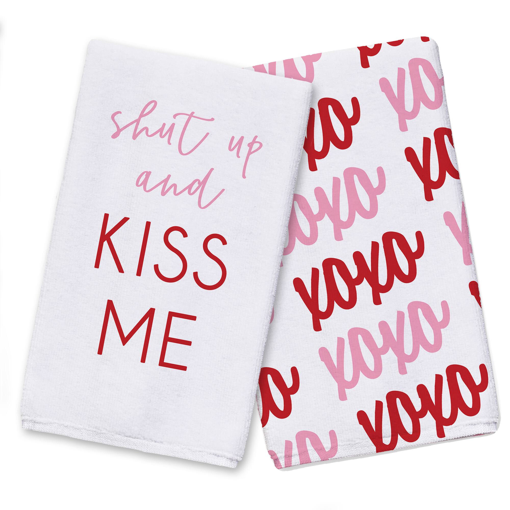 Shut Up & Kiss Me Tea Towel Set