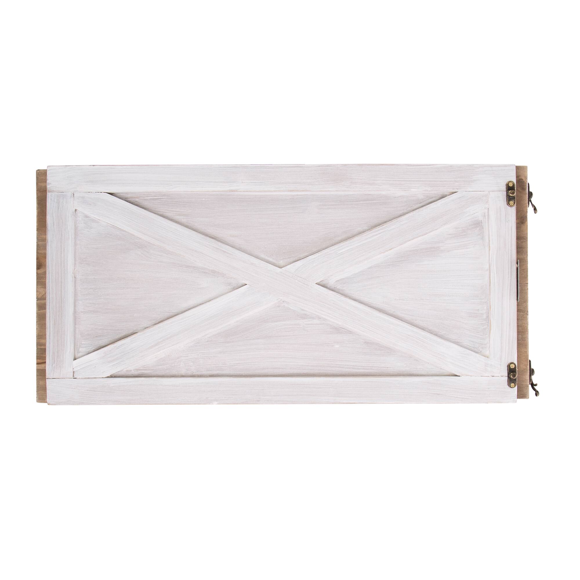 Glitzhome® 22" Washed White Wooden Tree Collar