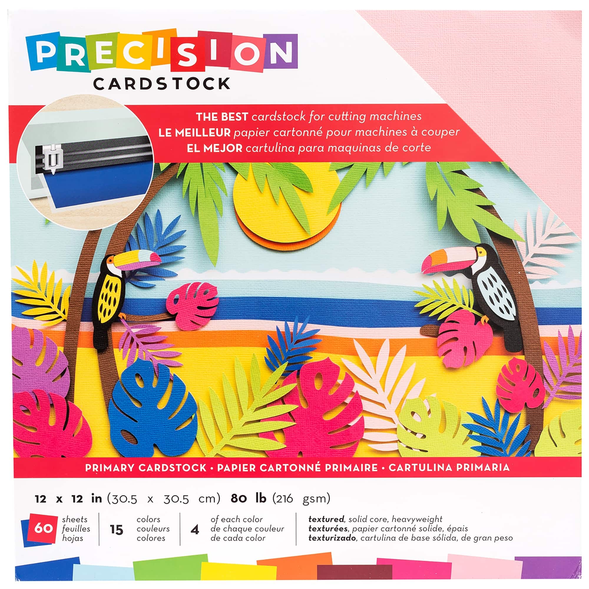 American Crafts™ 12" x 12" Primary Precision Cardstock, 60 Sheets