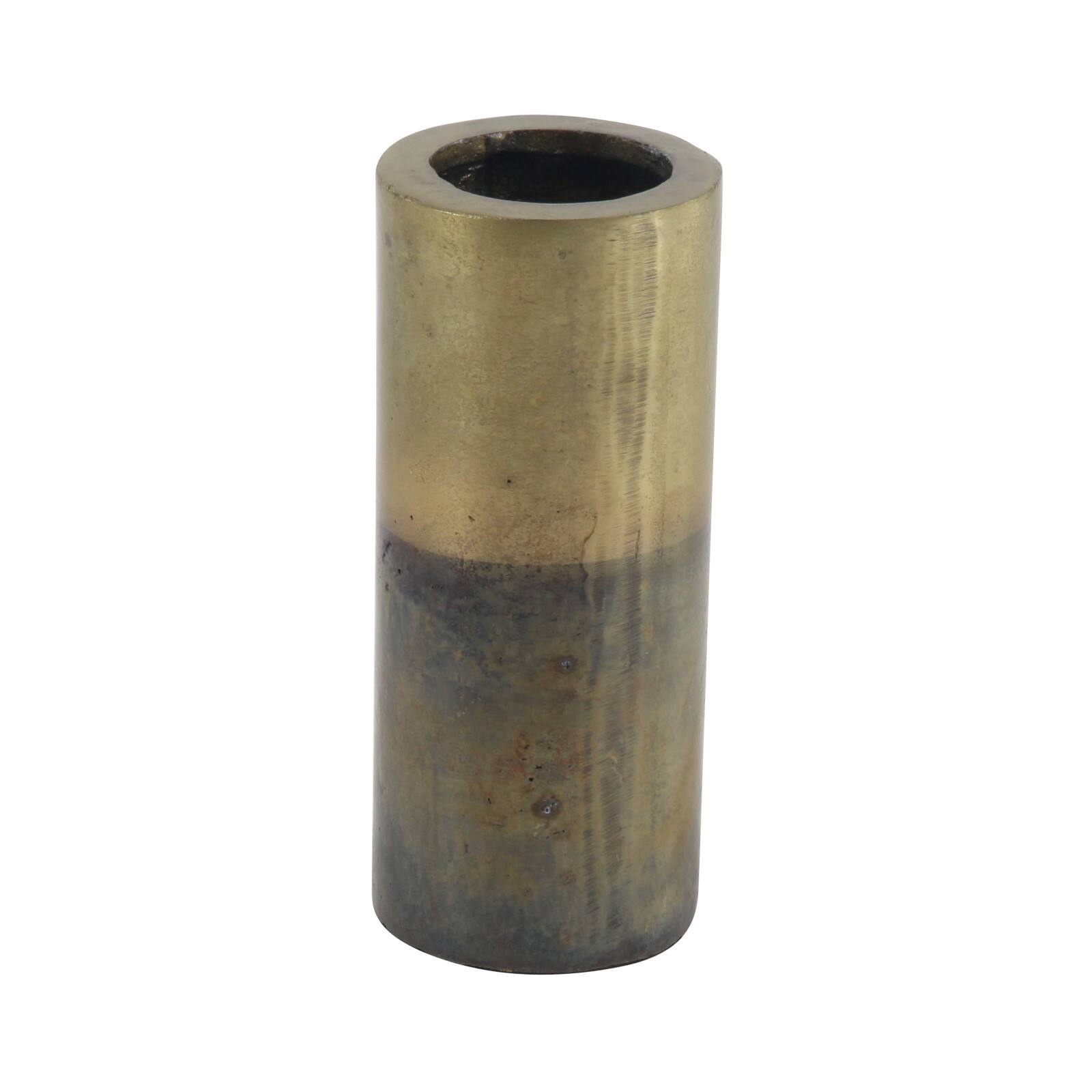 10" Brown Aluminum Rustic Vase