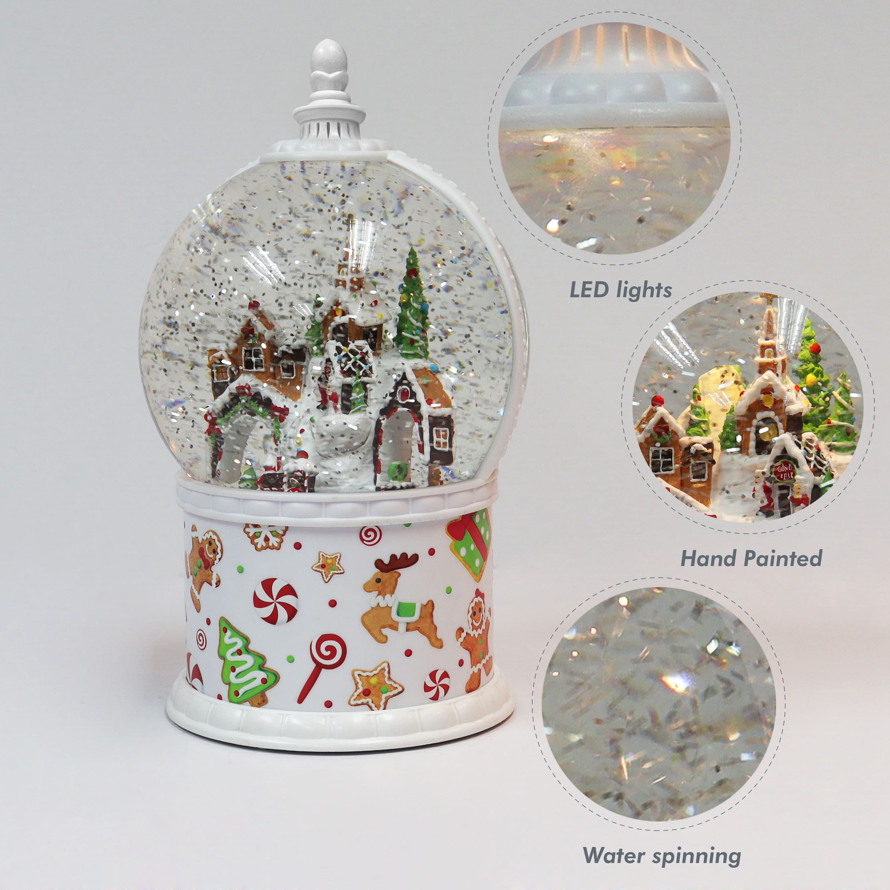 12" Acrylic Gingerbread Globe