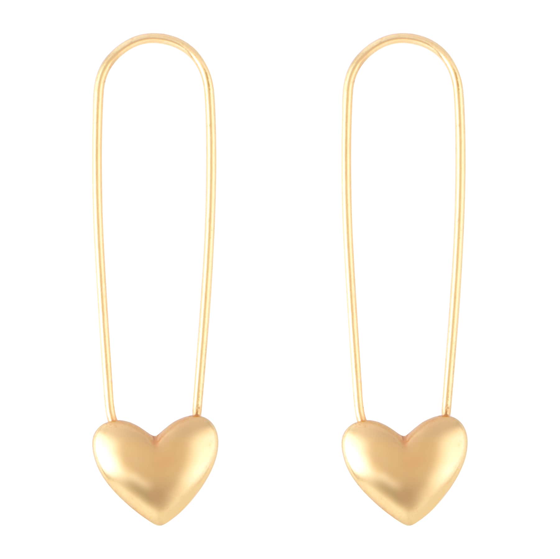 42.5mm Heart Safety Pin Charm Connectors, 2ct. by Bead Landing™