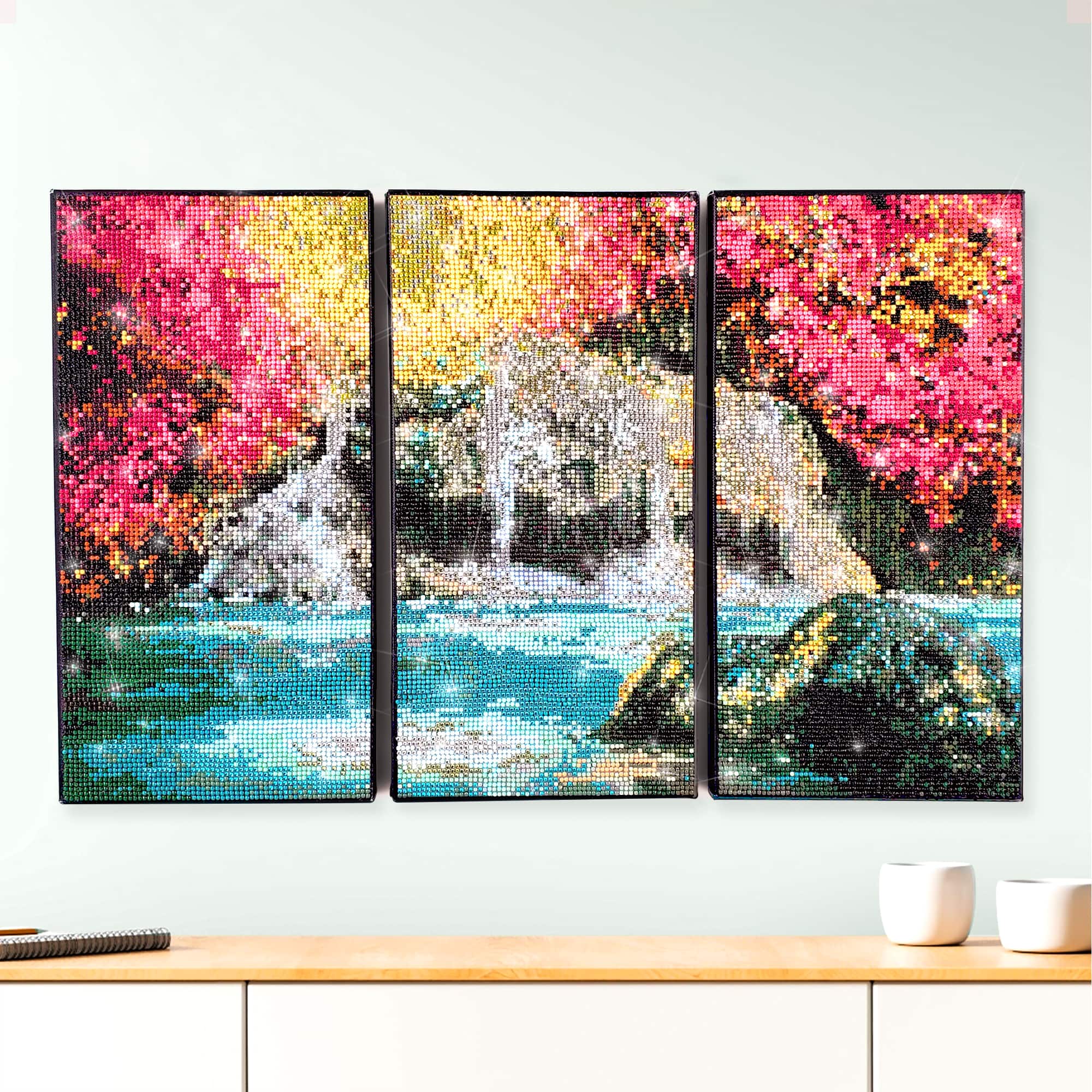ArtSkills® Brilliant Art Spring Waterfall Stretched Canvas Diamond Painting Kit
