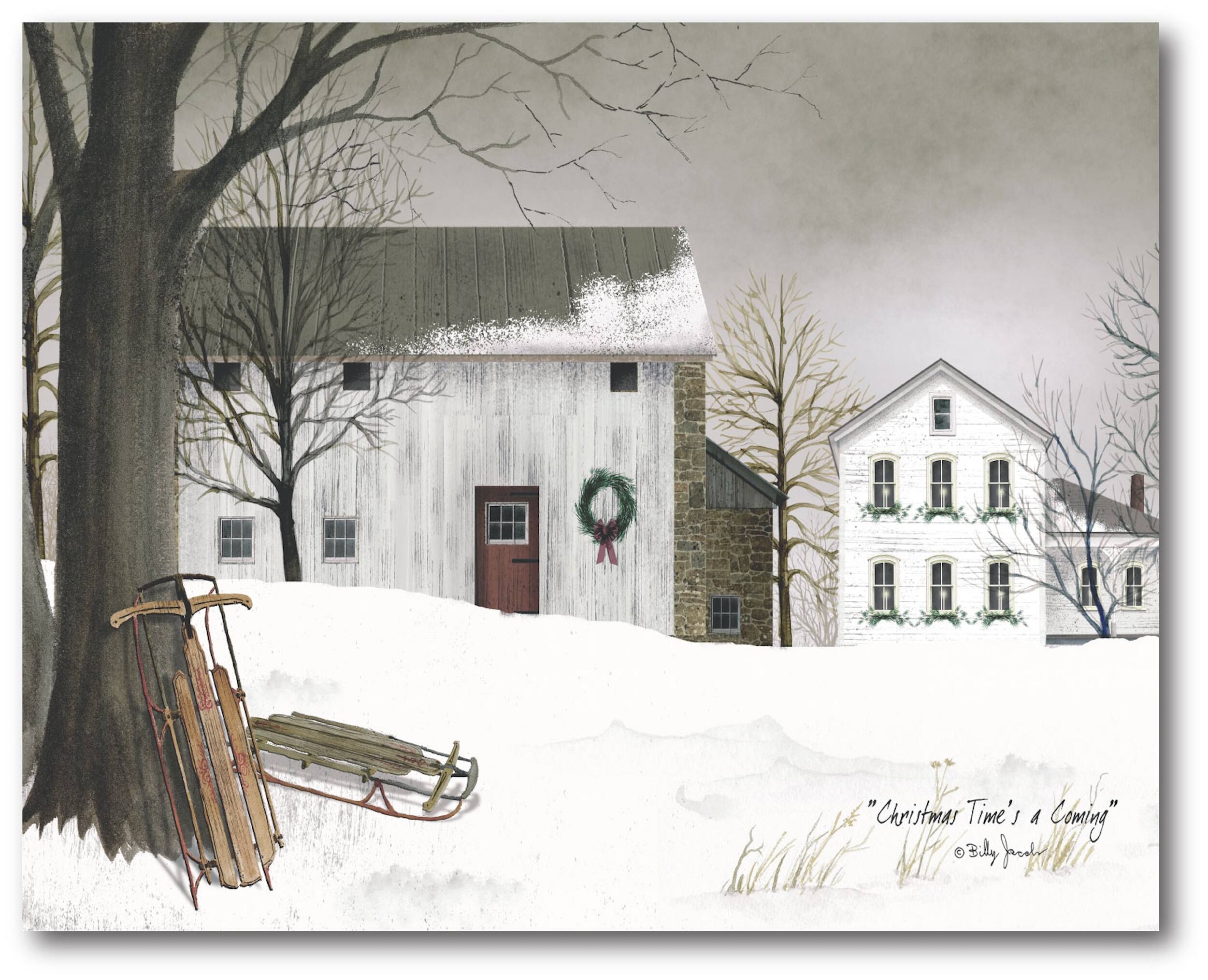 Courtside Market® Go Sledding Gallery-Wrapped Canvas Wall Art | 20" x 24" | Michaels®