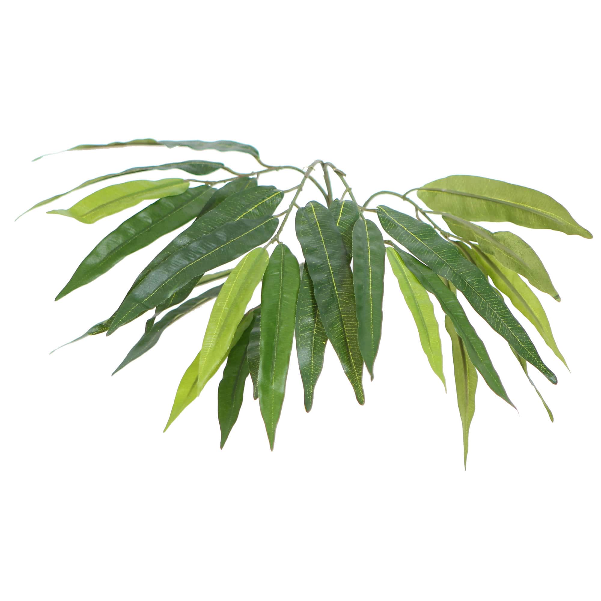 4ft. Artificial Mango Bush with Square Willow Basket