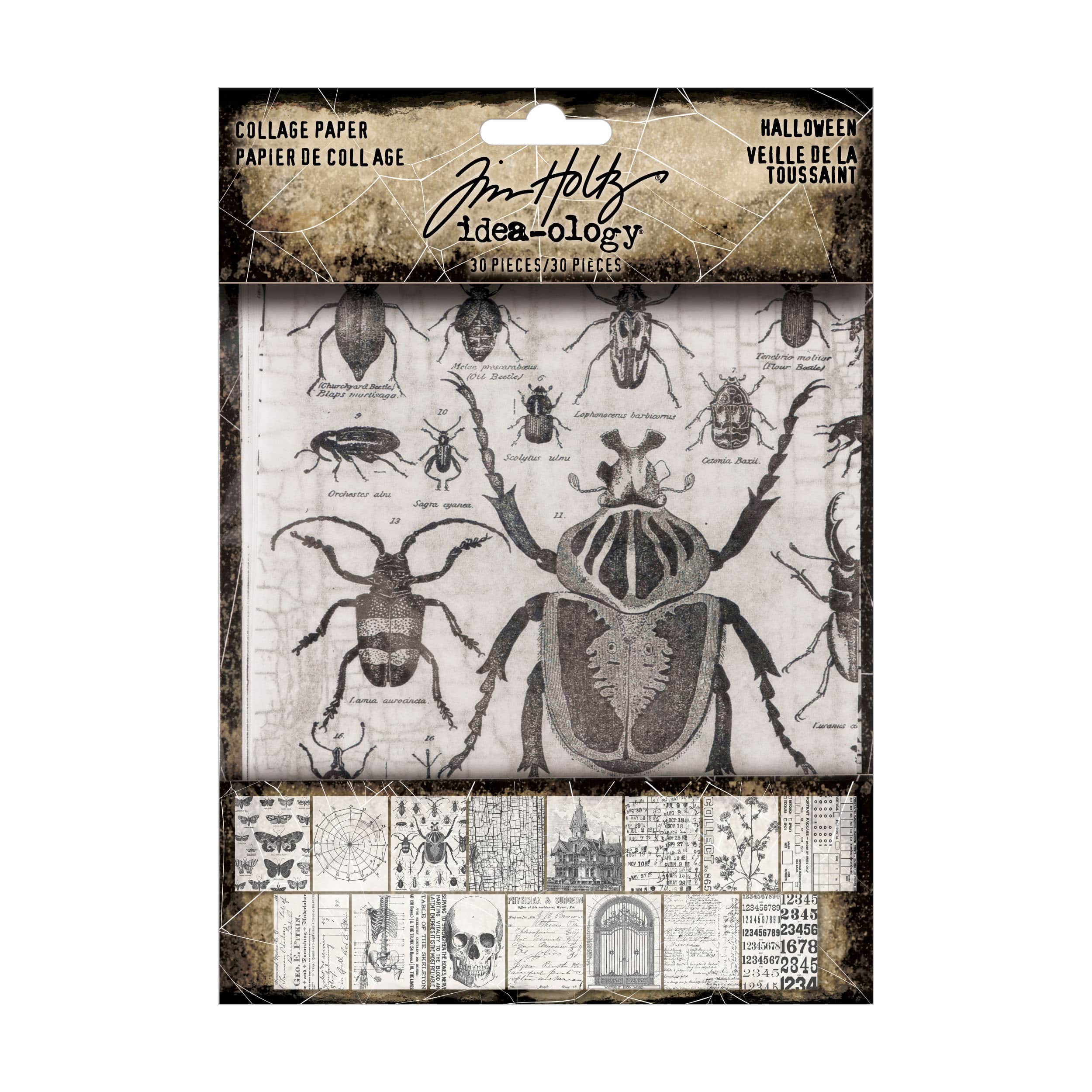 Tim Holtz® Idea-Ology 4.75" x 6" Halloween Collage Paper, 30 Sheets