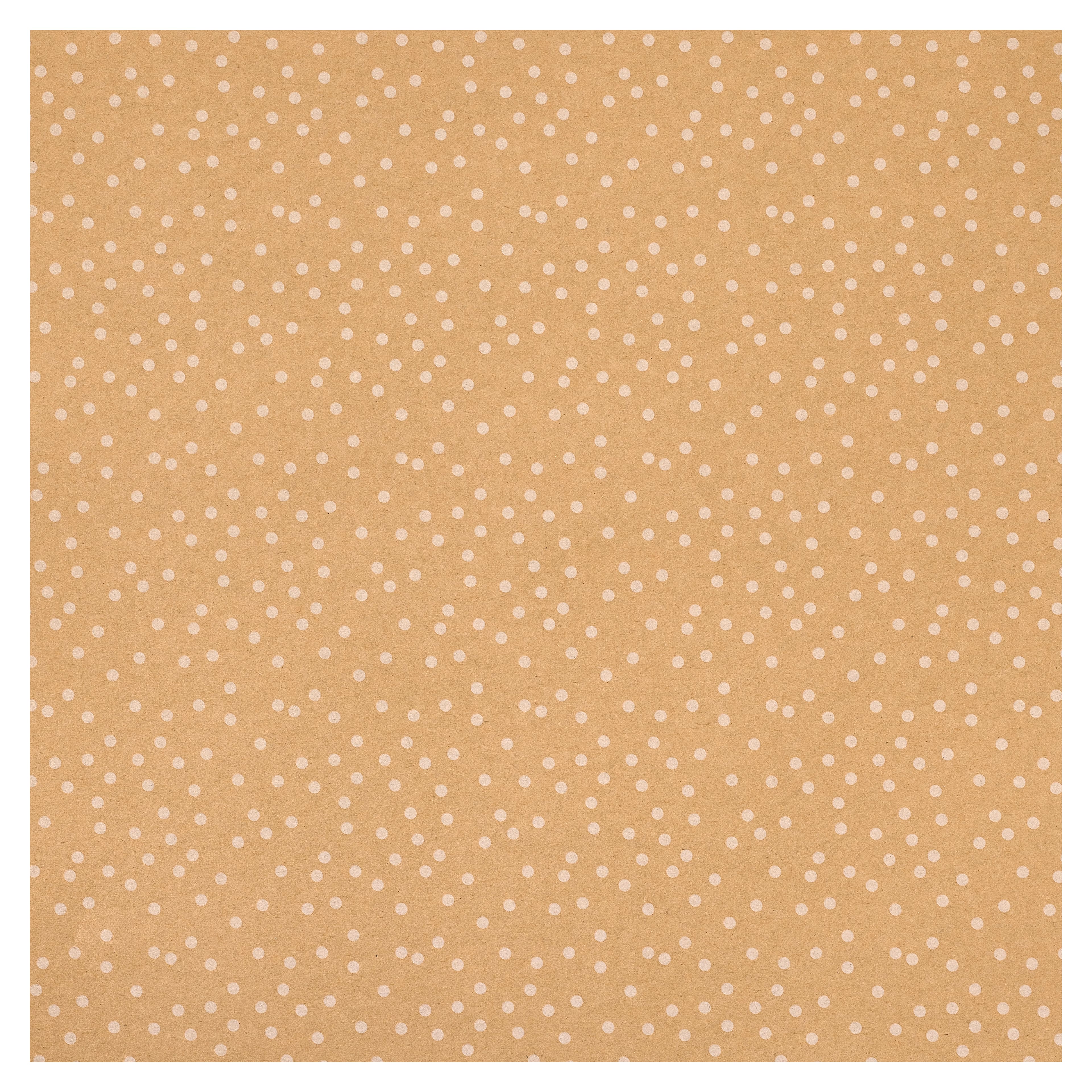 48 Pack: White Dot Kraft Cardstock Paper by Recollections™, 12" x 12"