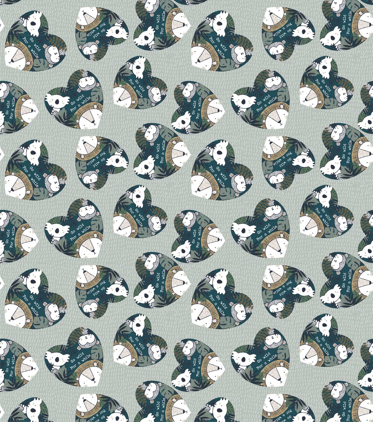 Springs Creative Stay Wild at Heart Cotton Fabric