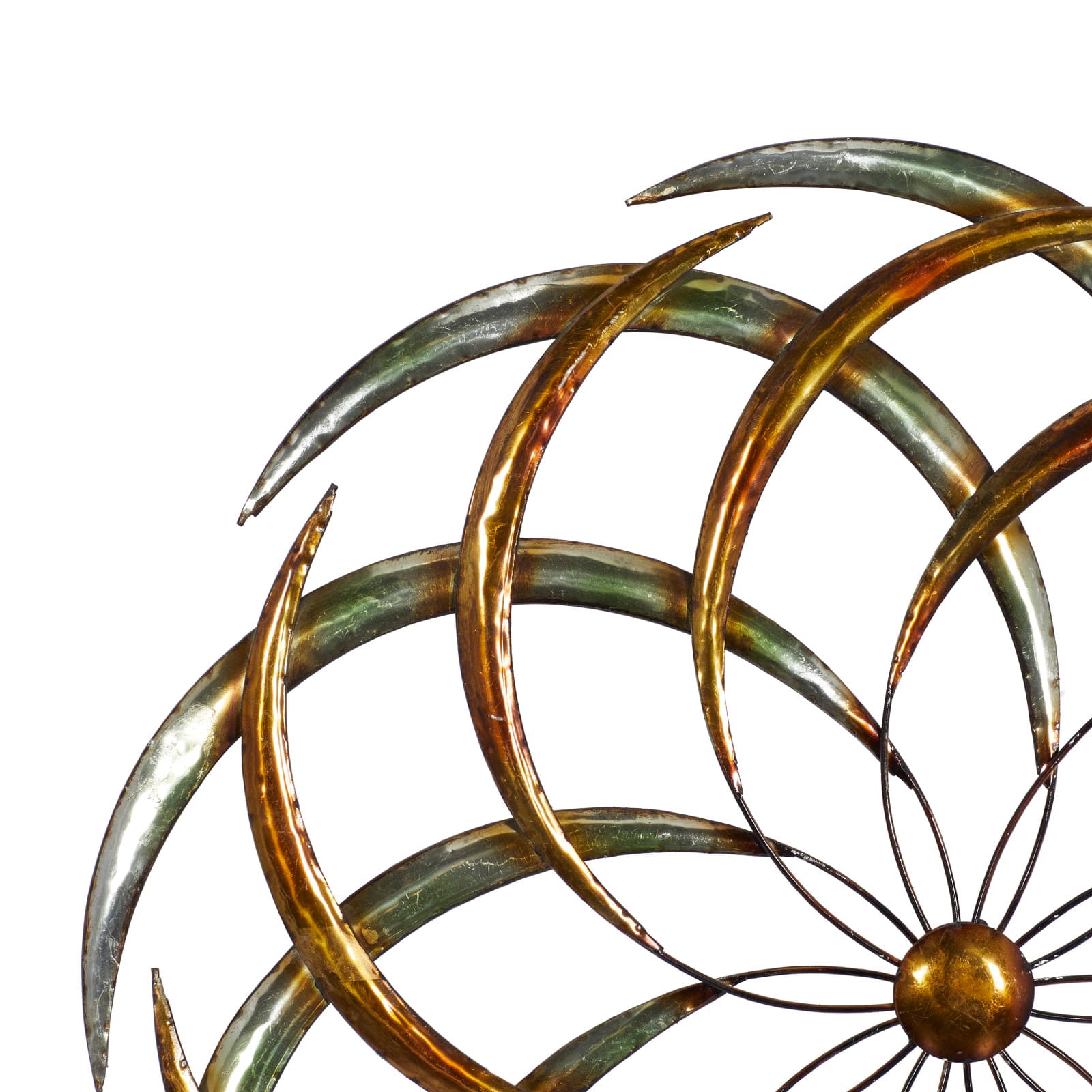Gray & Copper Contemporary Ornamental Metal Wall Décor