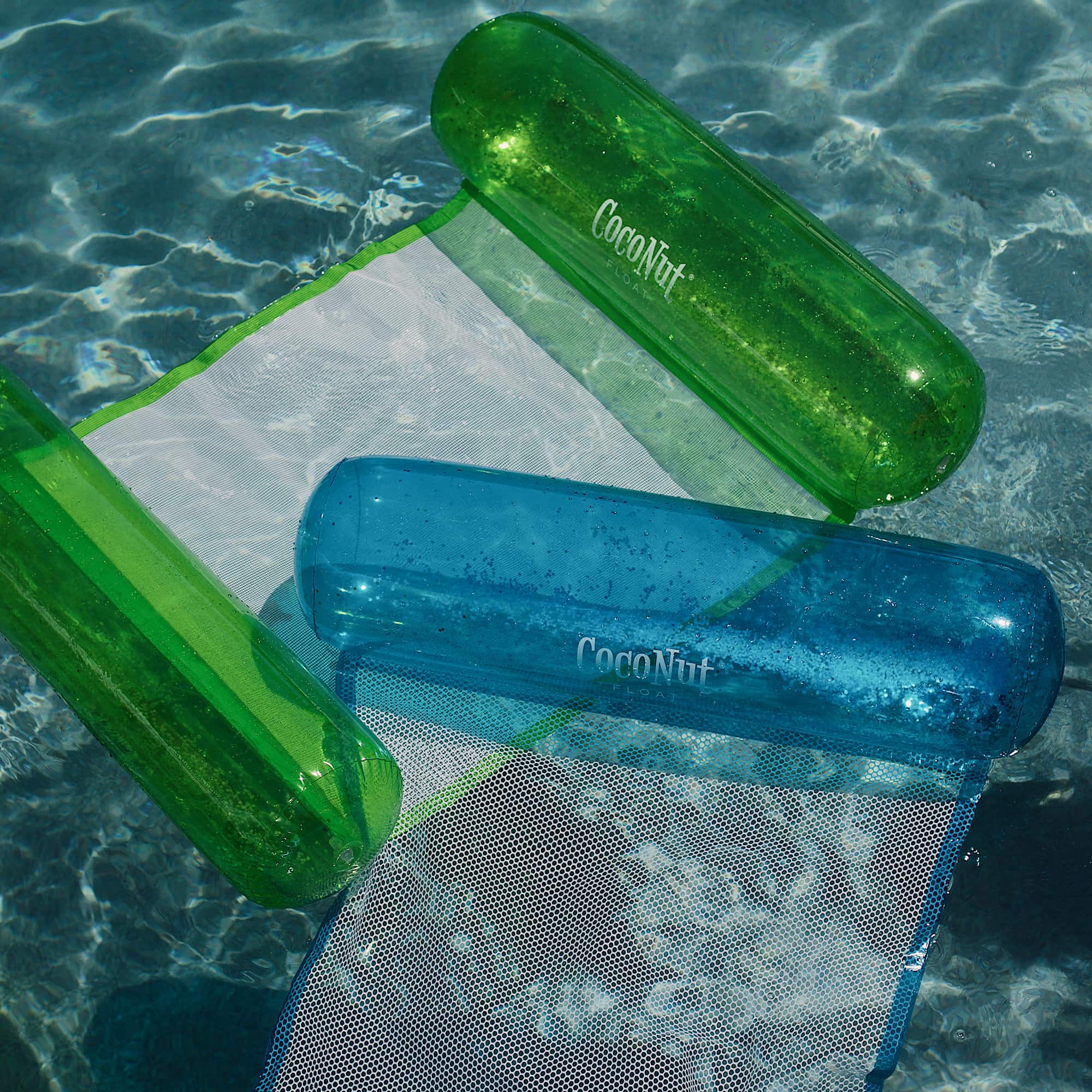 CocoNut Float 4ft. Green Glitter Hammock Pool Lounger