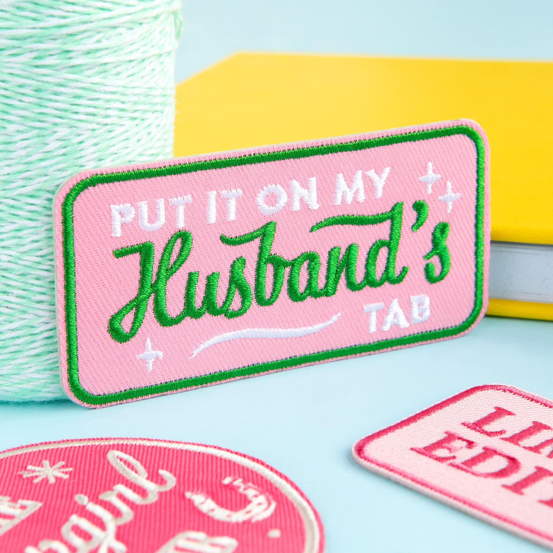 Iron-On & Adhesive Put it on my Husband's Tab Patch by Make Market®