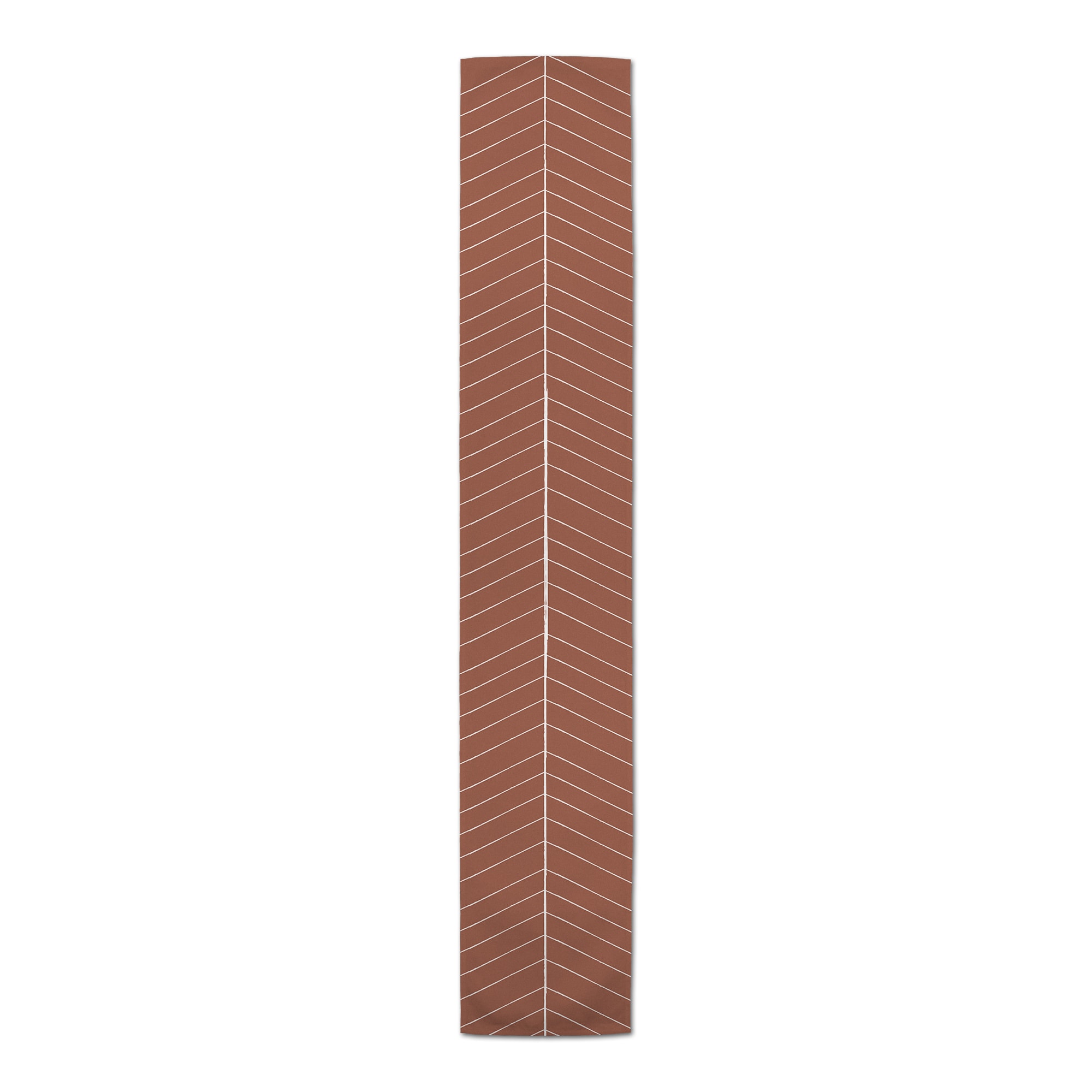 Burnt Orange Lines 16" x 72" Cotton Twill Runner