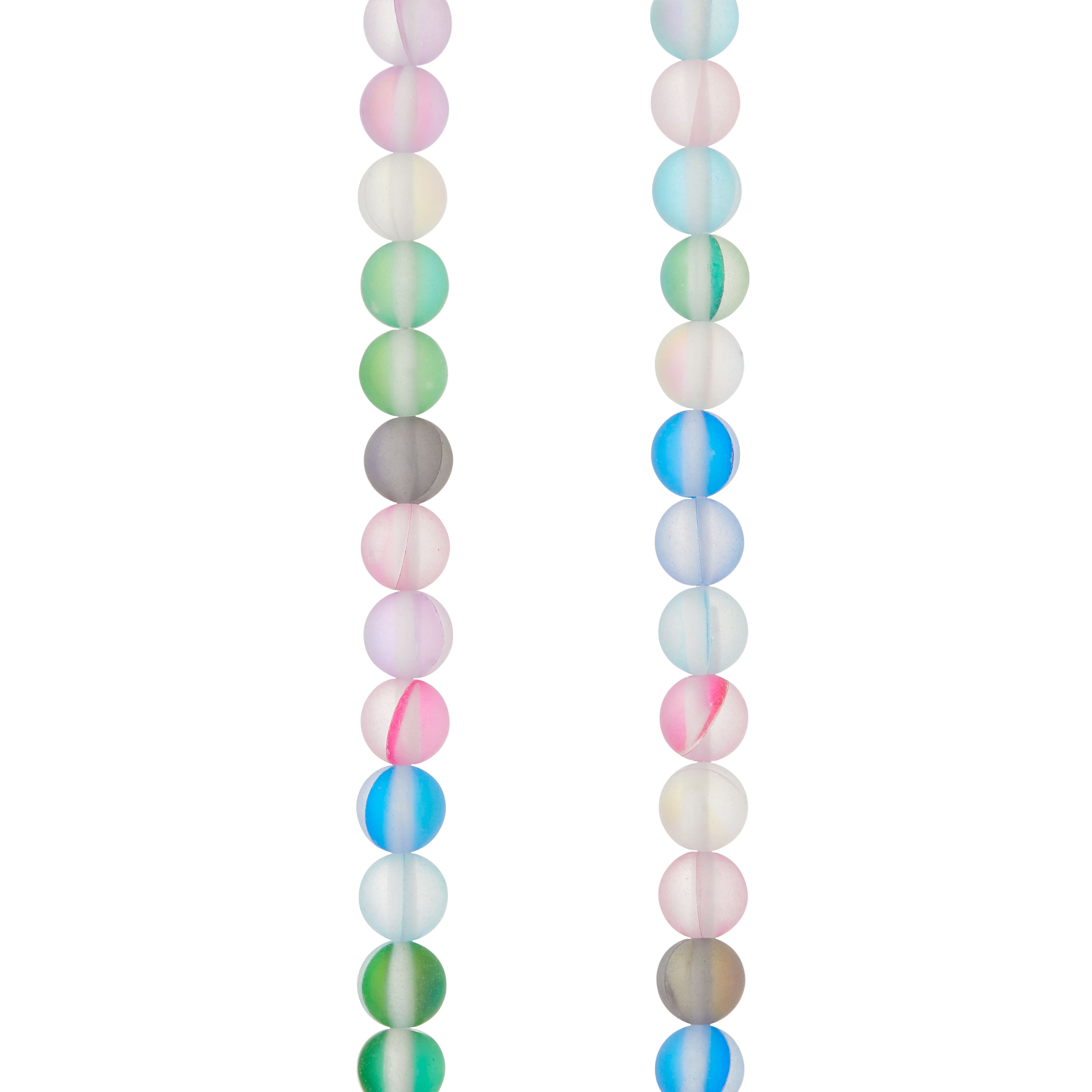 12 Pack: Multicolor Matte Glass Round Beads by Bead Landing™