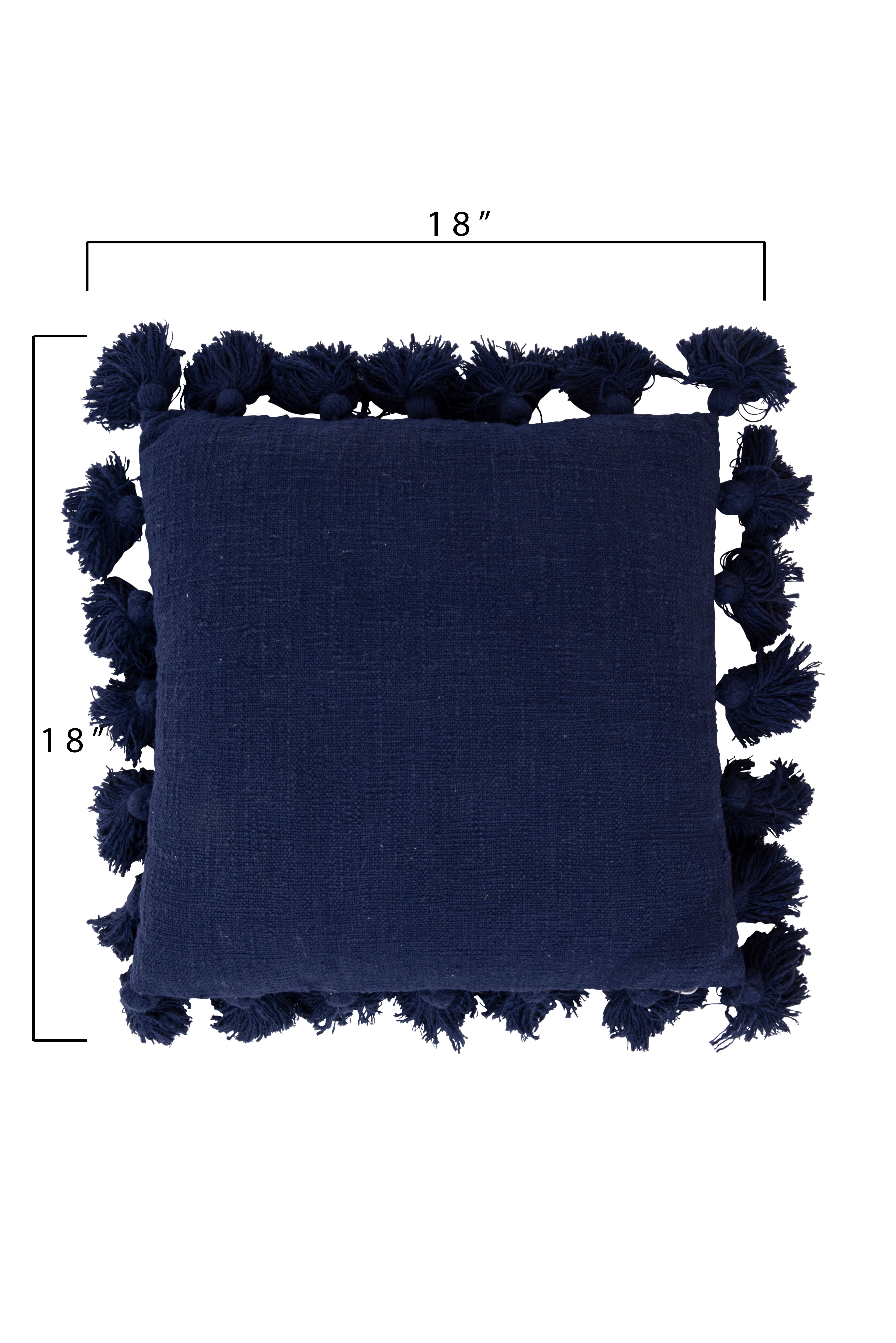 Hello Honey® Woven Cotton Slub Pillow with Tassels