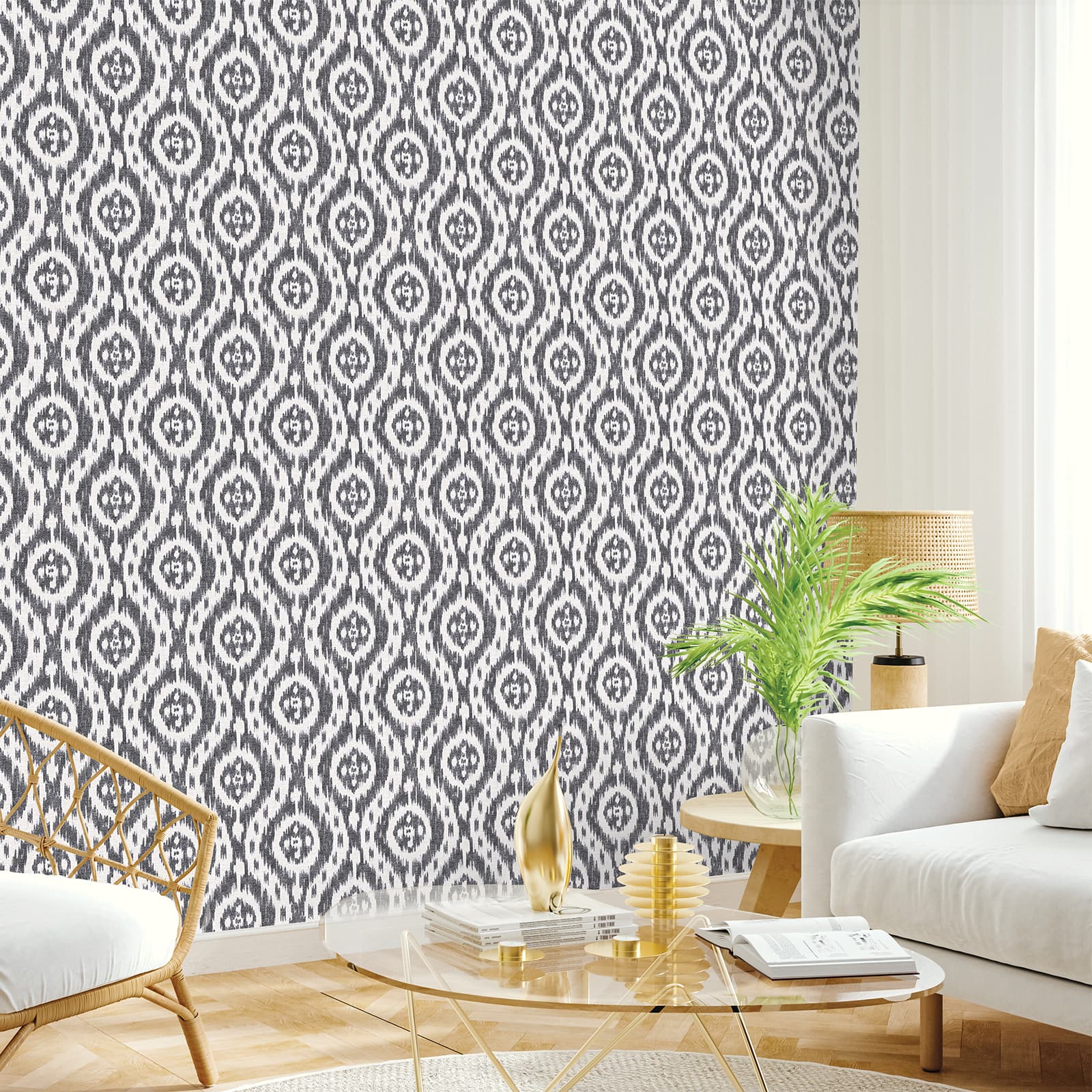 Surface Style Ikat Tracery Peel & Stick Wallpaper