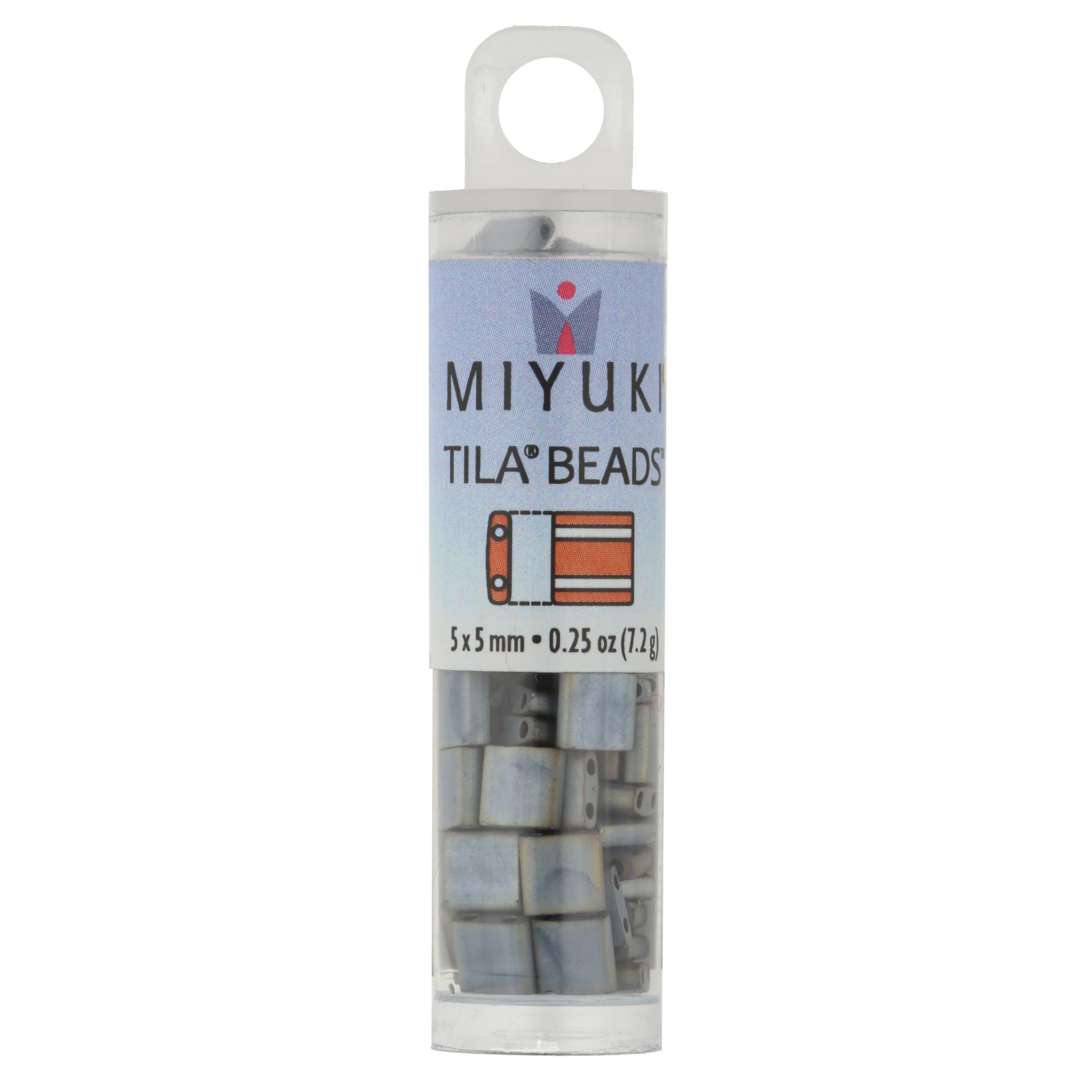 Miyuki® Tila® 5mm 2-Hole Square Glass Seed Beads