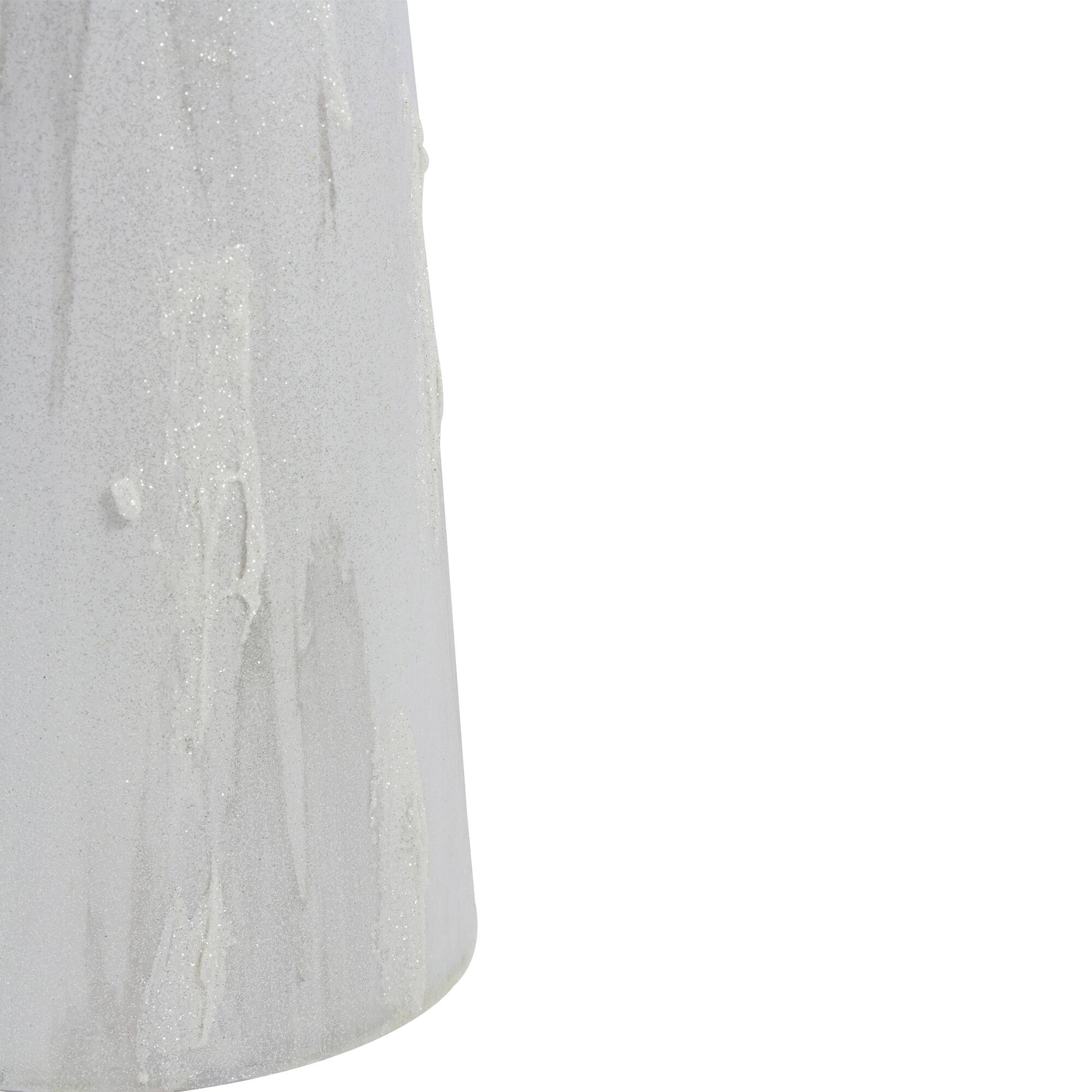 30" White & Gray Marbled Cone Christmas Tree