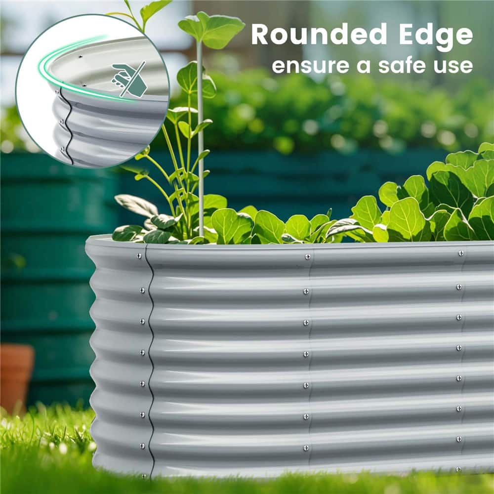 Costway Raised Garden Bed Raised Outdoor Garden Box Planter
