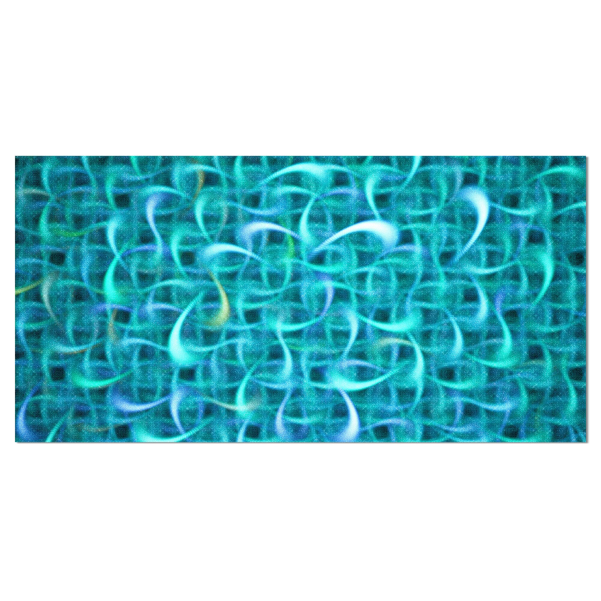Designart - Turquoise Watercolor Fractal Pattern