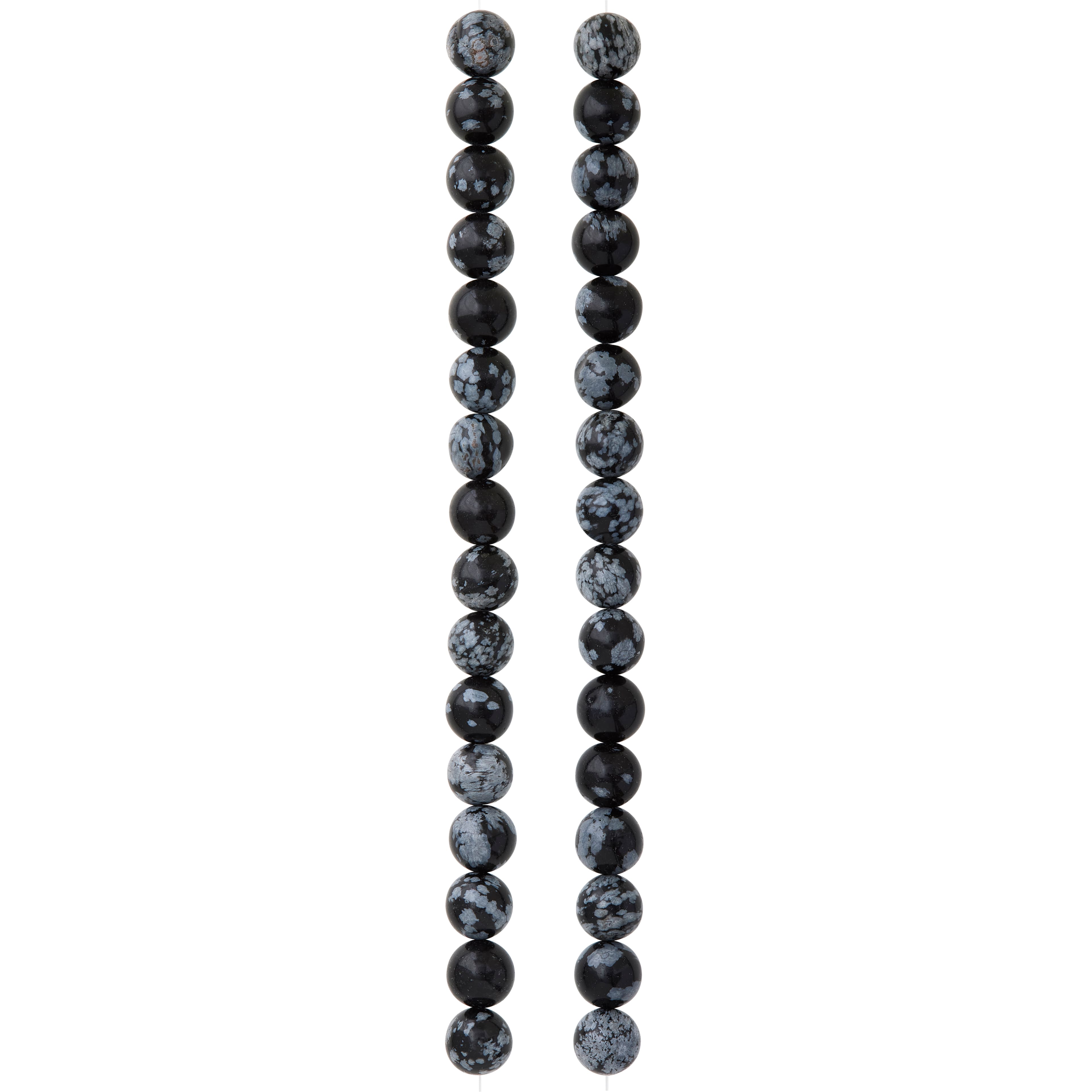 Black & Gray Jasper Round Beads, 8mm by Bead Landing™