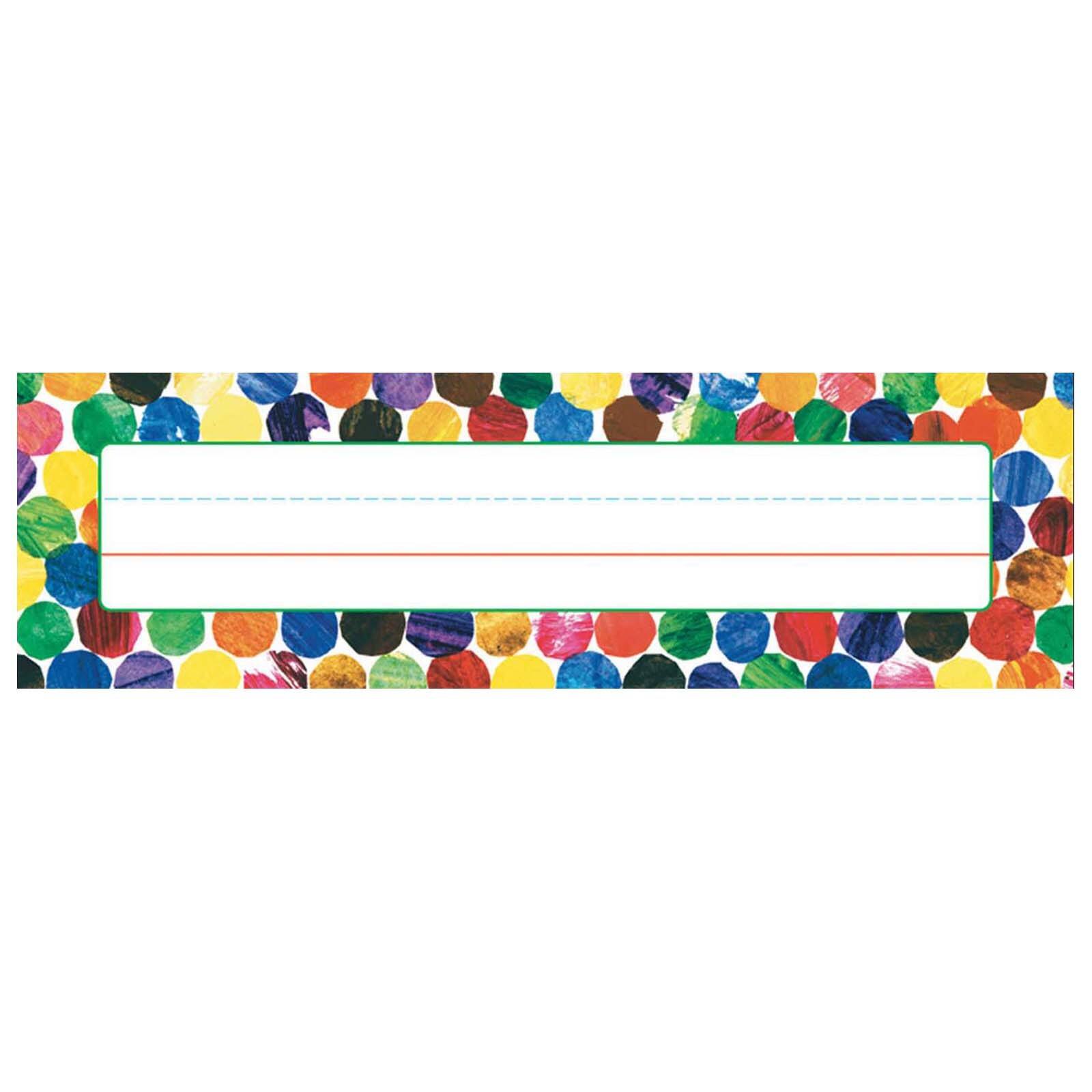 Carson Dellosa® 9.5" x 2.88" Education Eric Carle Dots Desk Nameplates, 6 Packs of 36