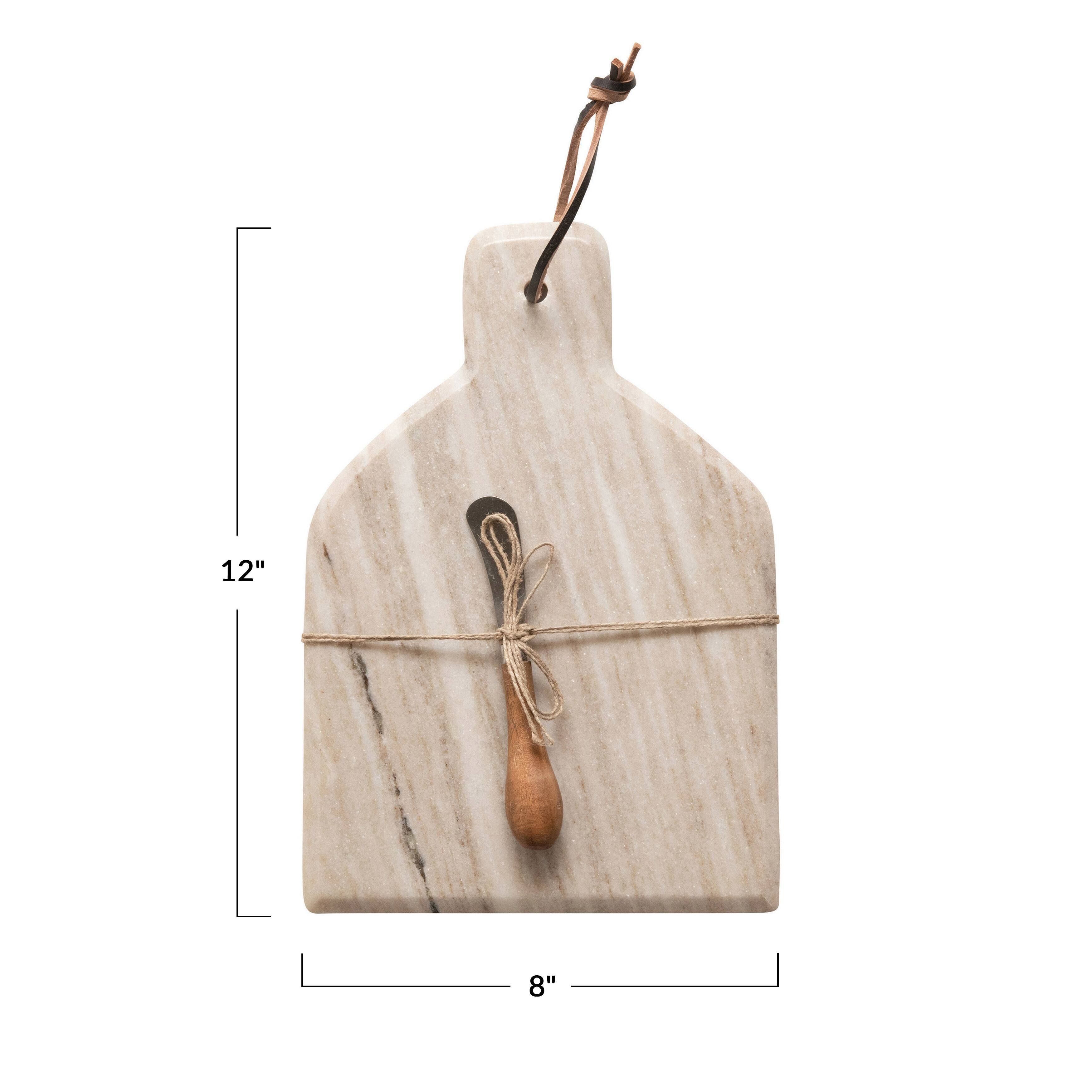 Hello Honey® Marble Cheese & Cutting Board with Canapé Knife
