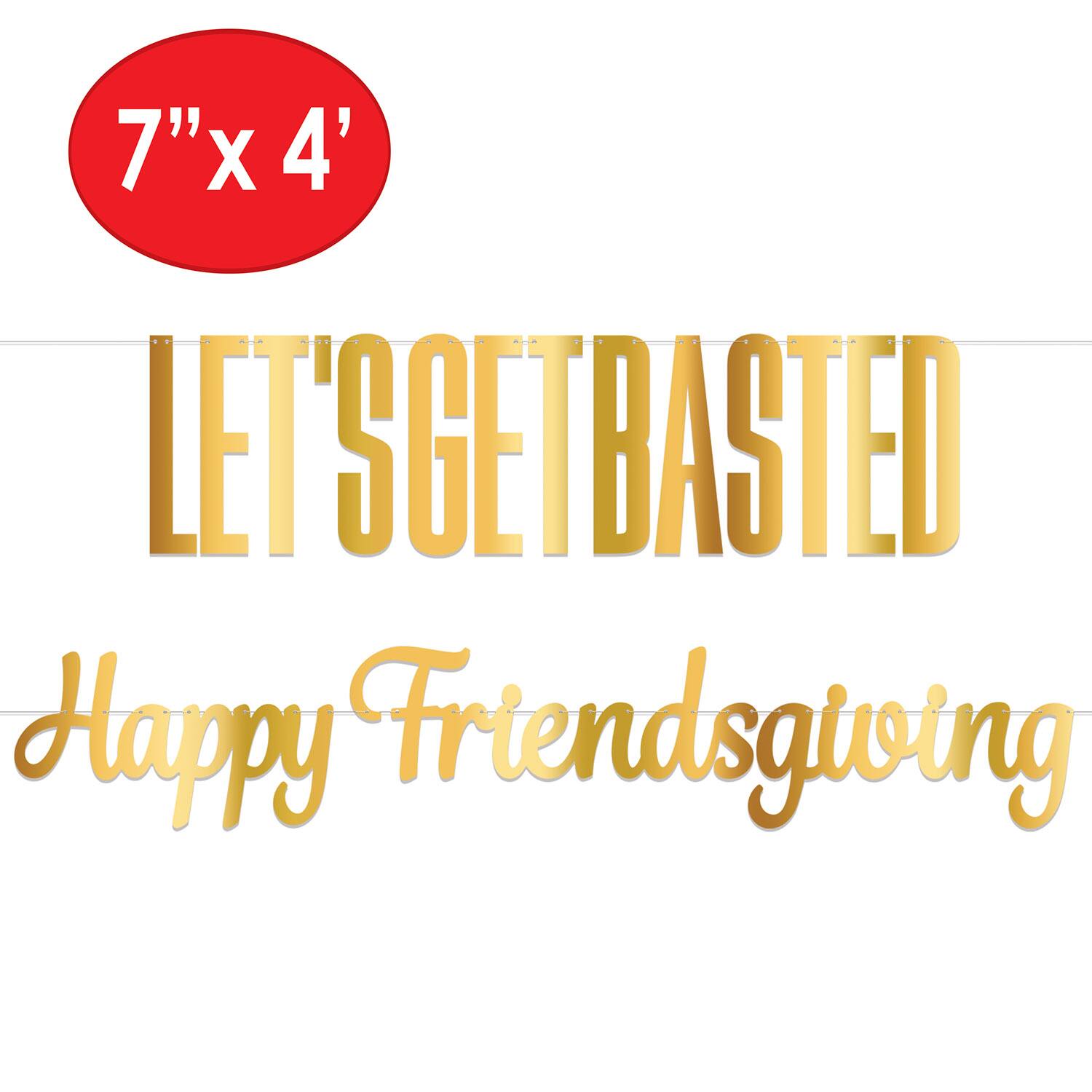 Beistle 4ft. Foil Friendsgiving Streamers, 2 Packs of 2