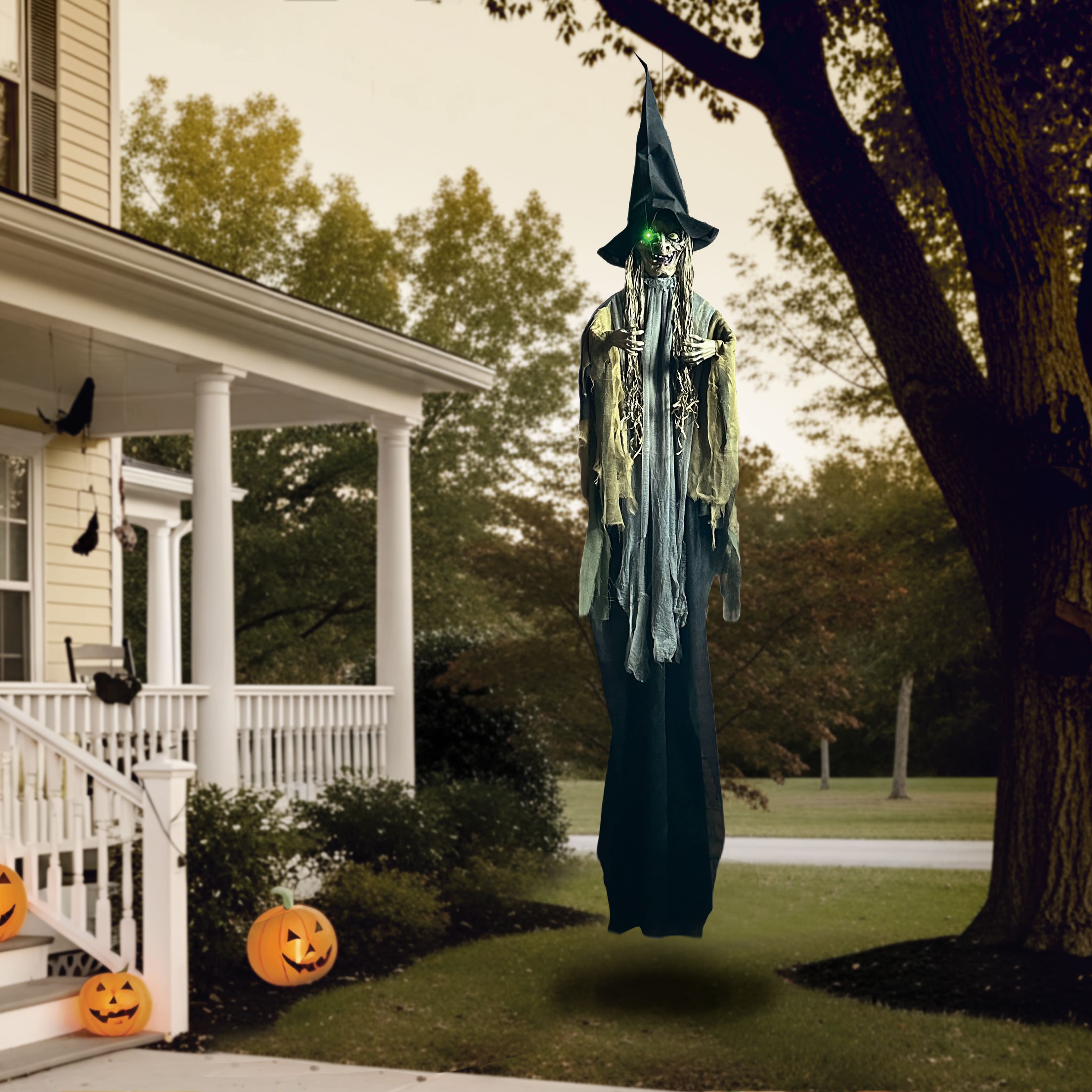 11.75ft. Sound Activated Hanging Witch by Ashland®