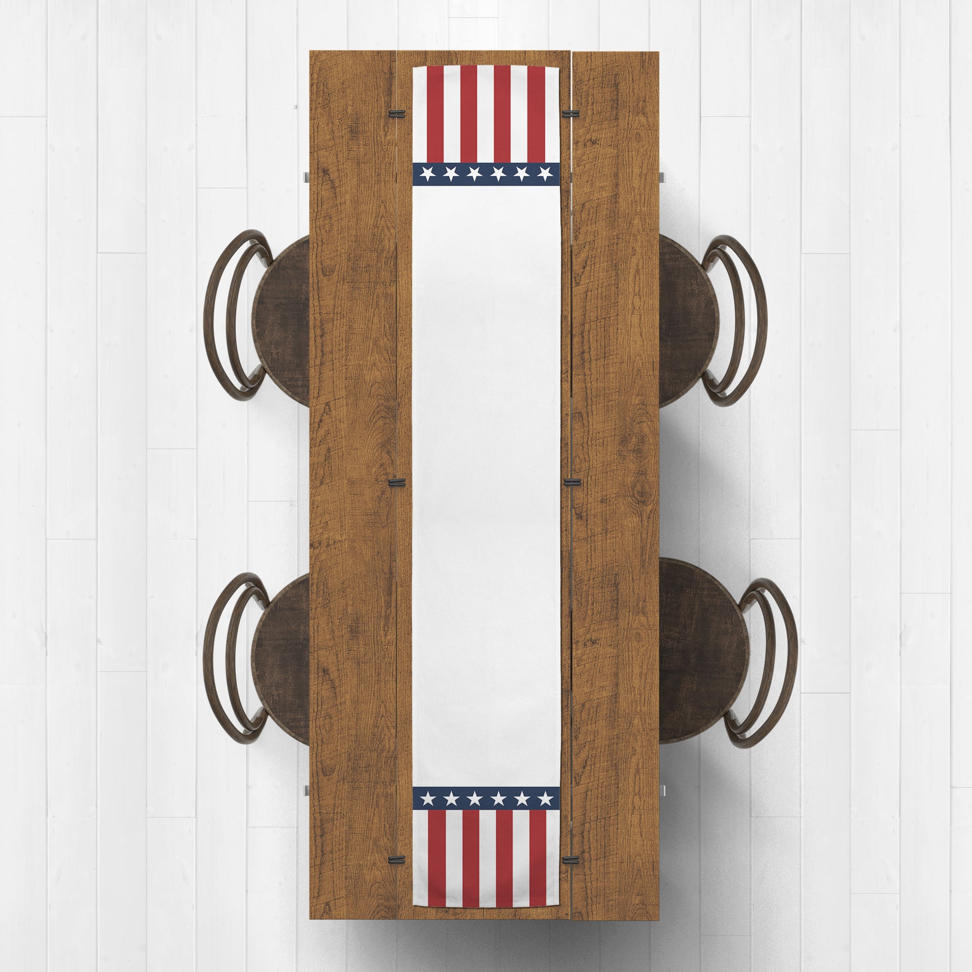 72" Stars & Stripes Poly Twill Runner