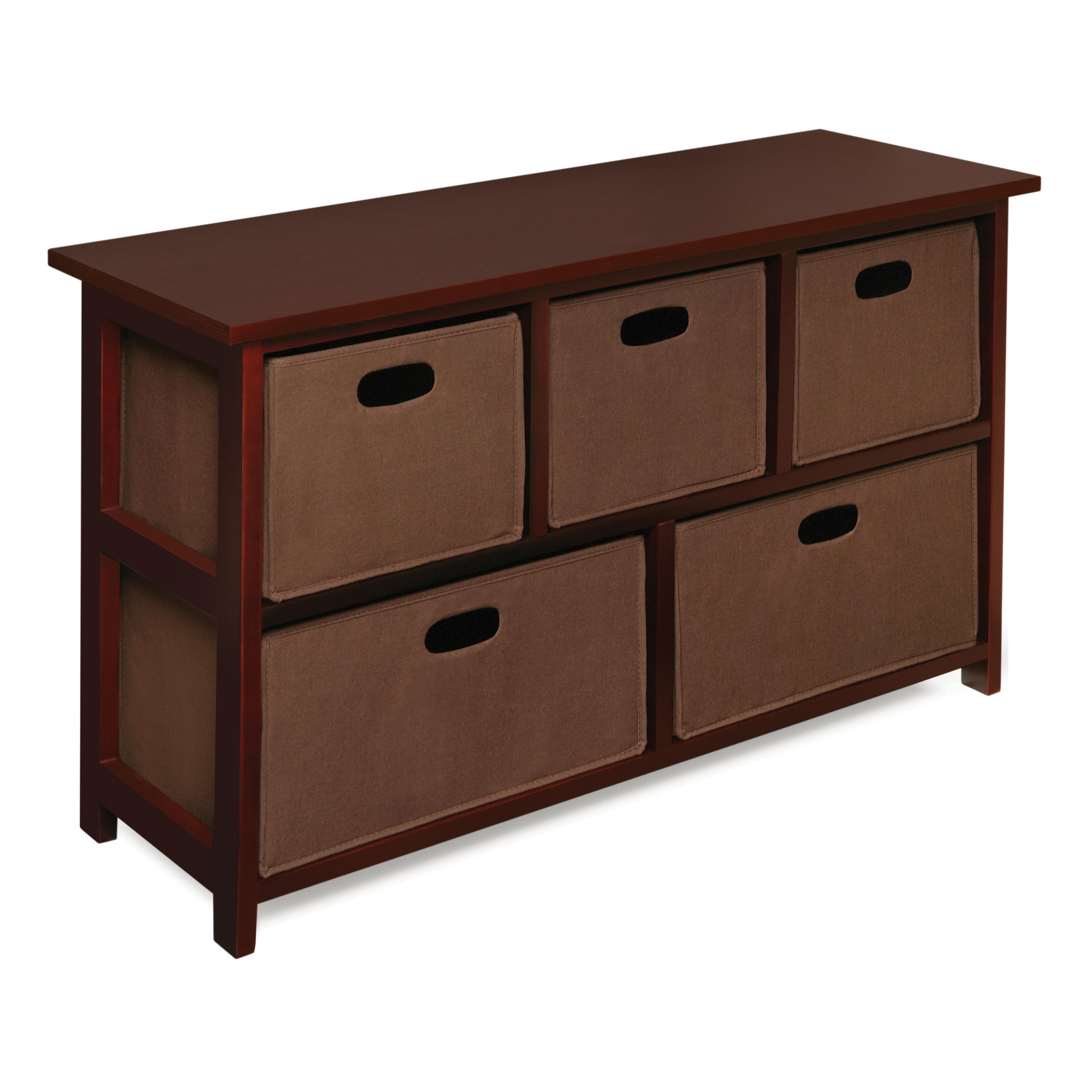 Badger Basket Cherry Five Fabric Basket Storage Unit